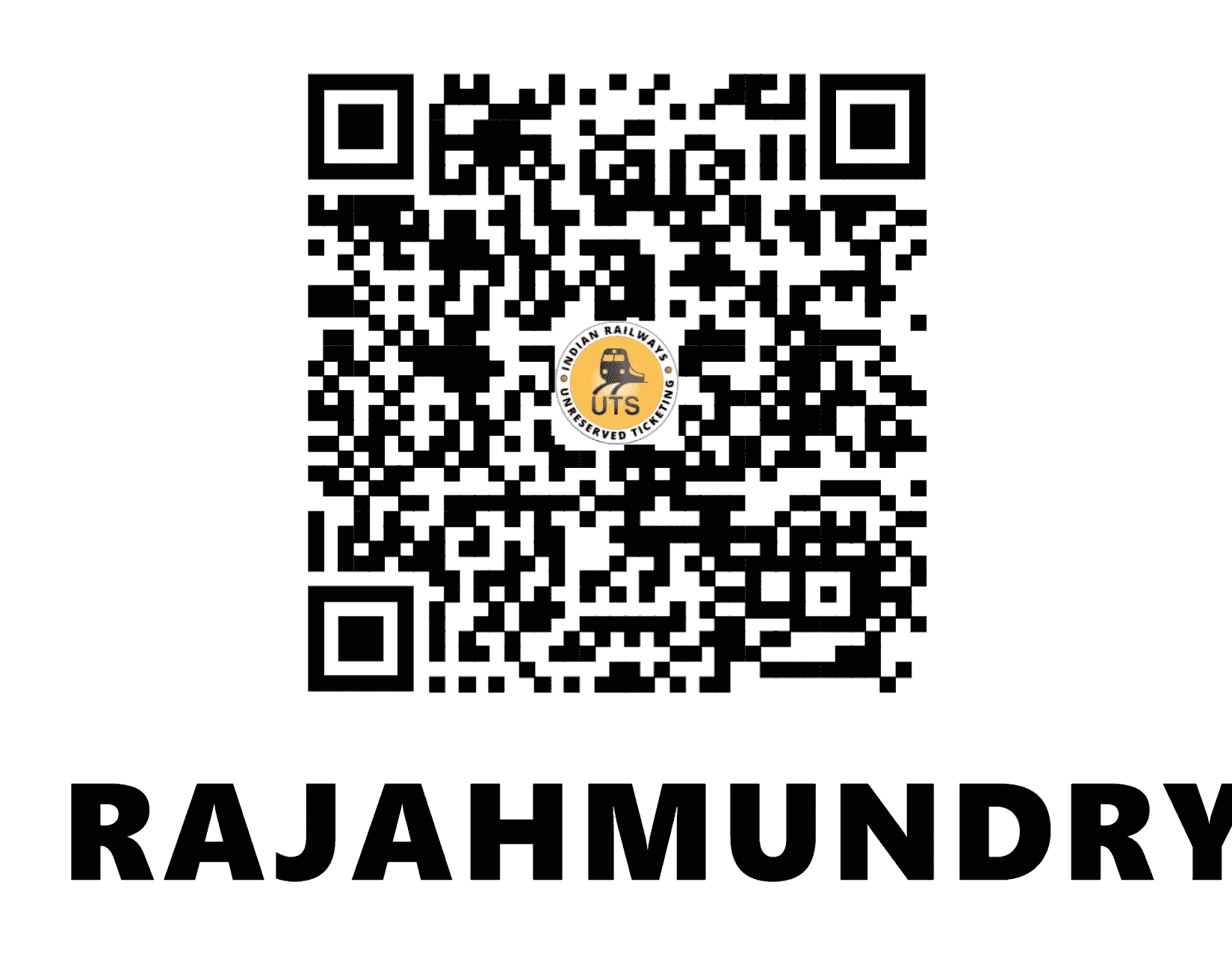 UTS QR Code for Rajahmundry - RJY