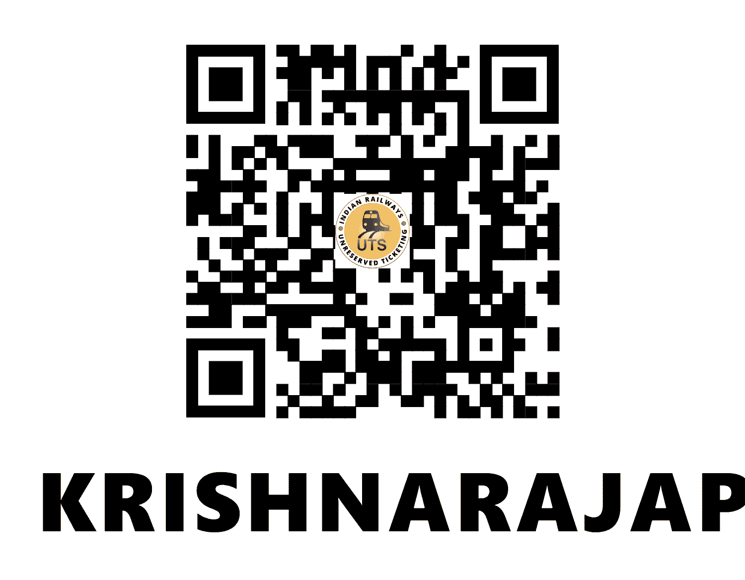 UTS QR Code for Krishnarajapuram - KJM