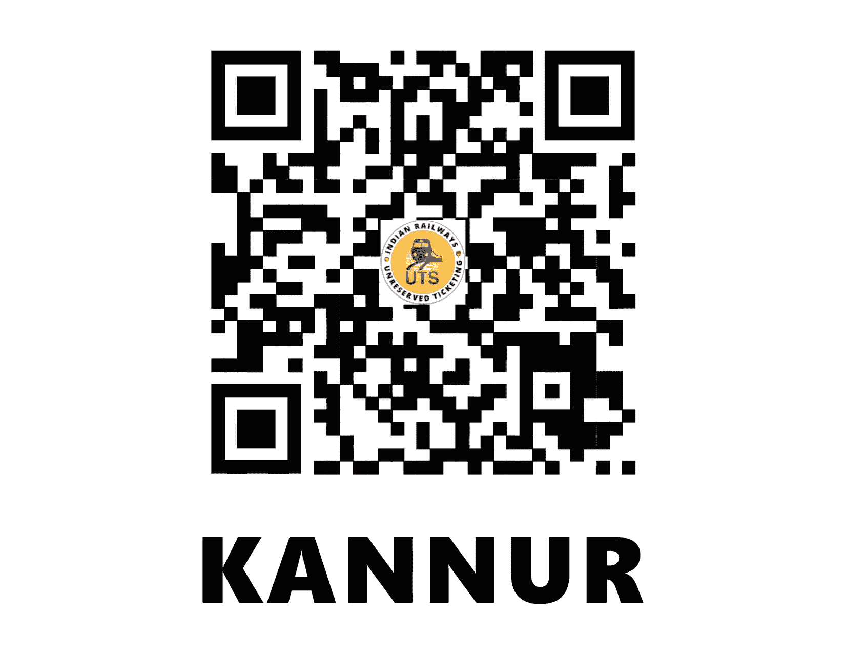 UTS QR Code for Kannur - CAN