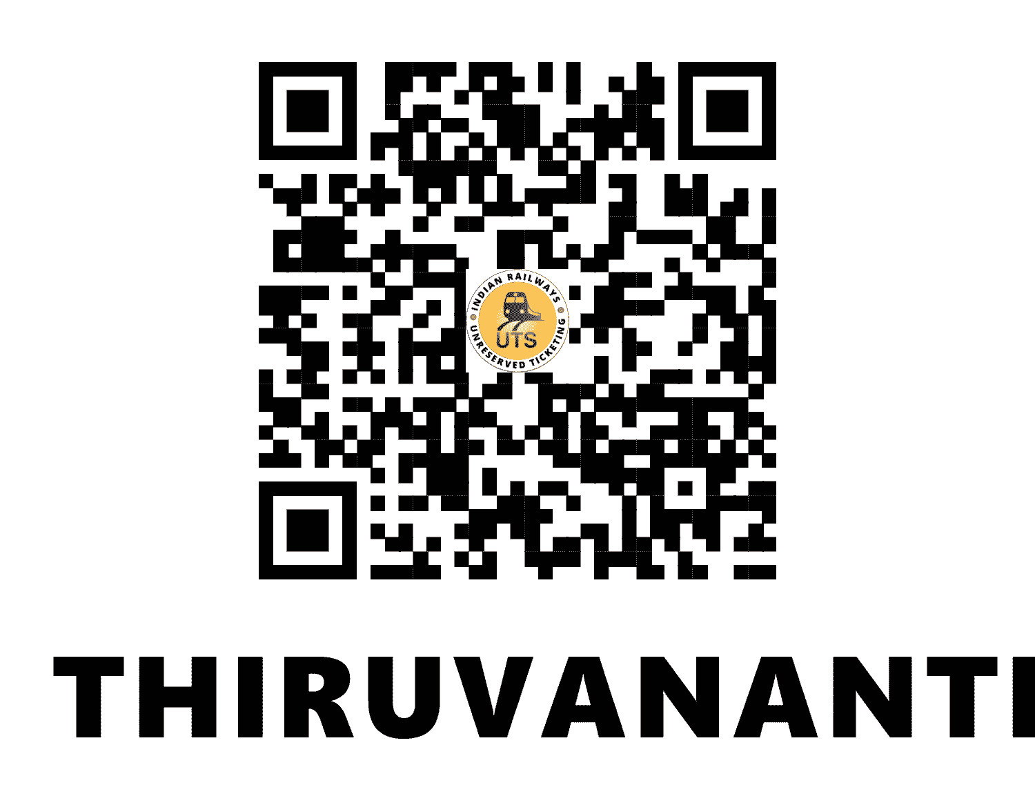 UTS QR Code for Thiruvananthapuram - TVC