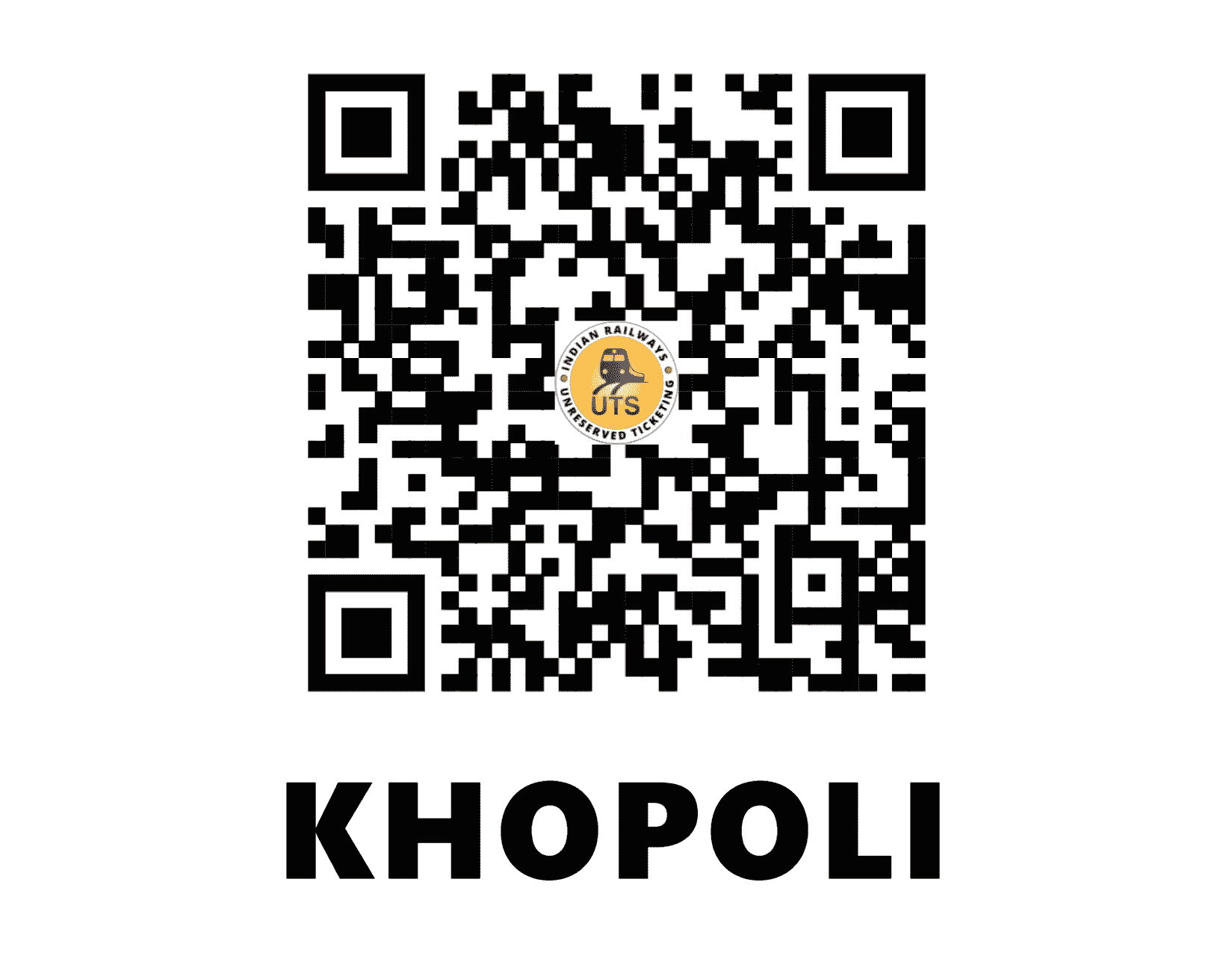 UTS QR Code for Khopoli - KP