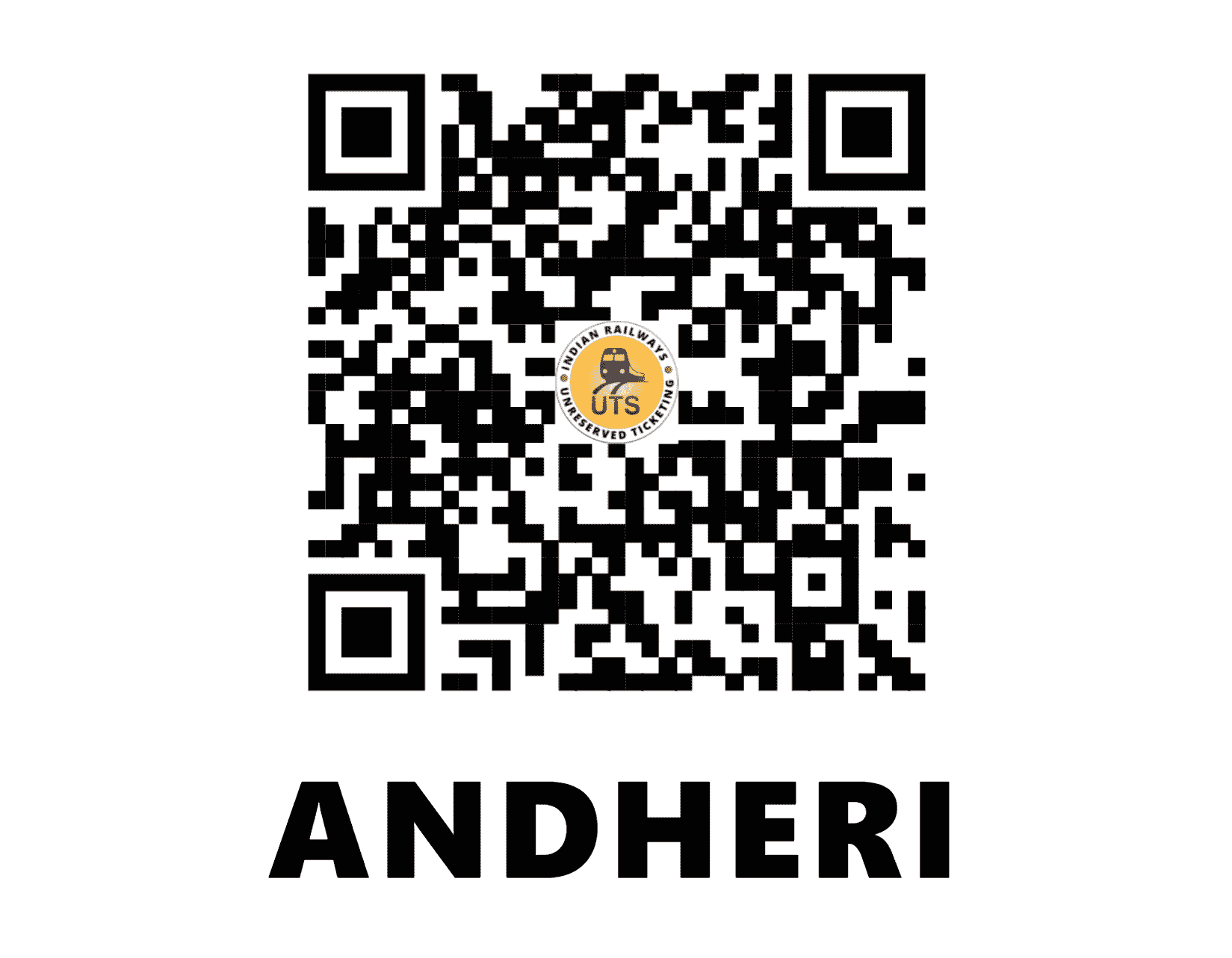 UTS QR Code for Andheri - ADH