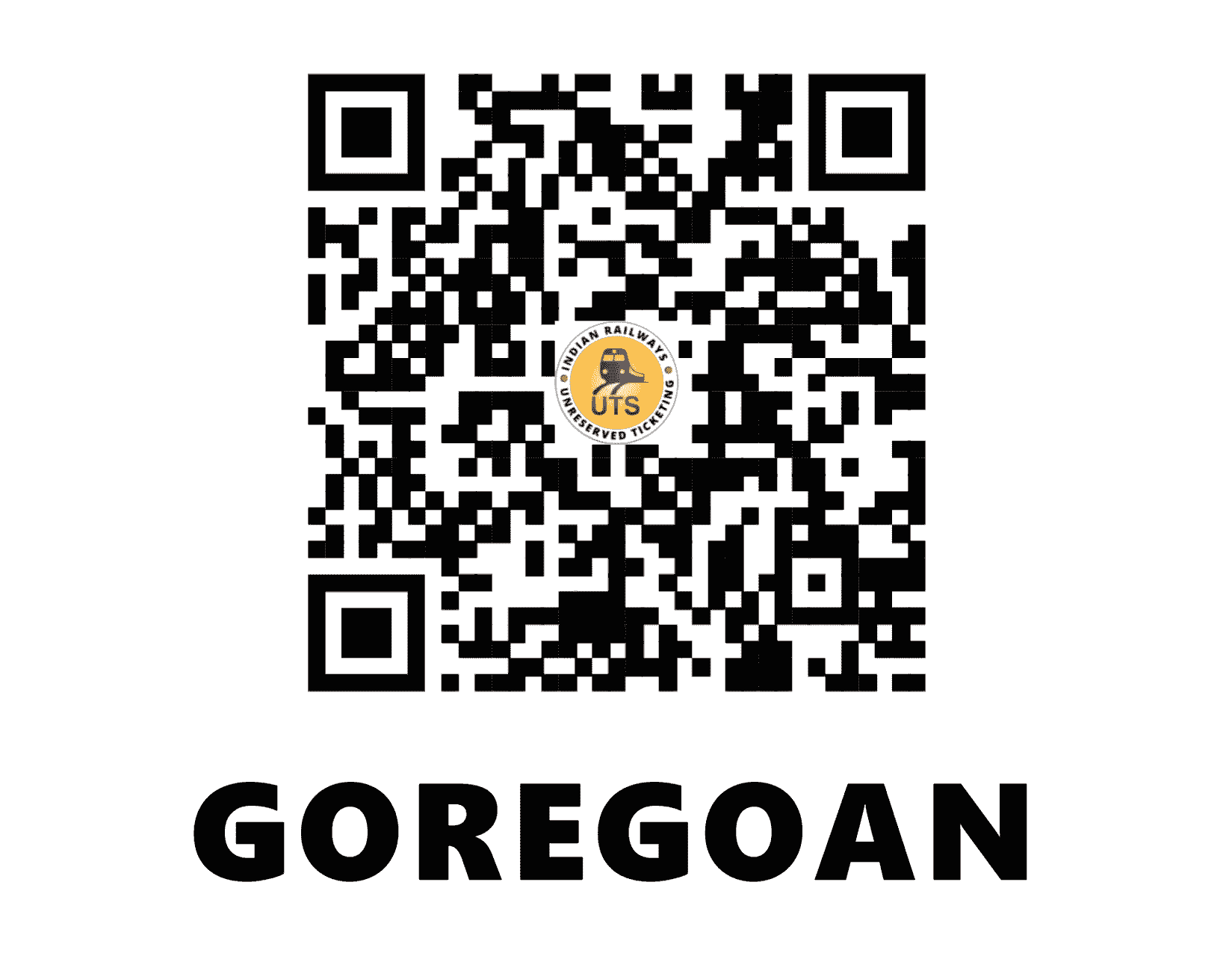 UTS QR Code for Goregaon - GMN
