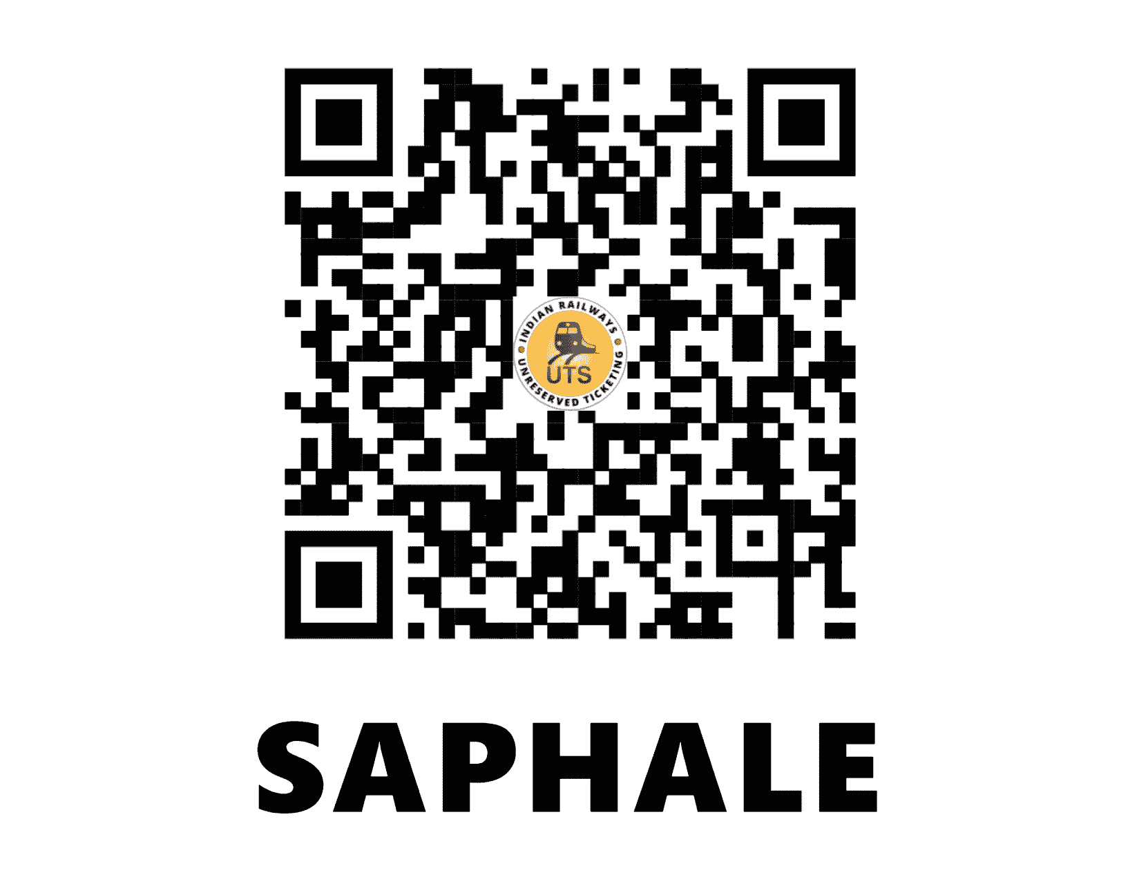 UTS QR Code for Saphale - SAH