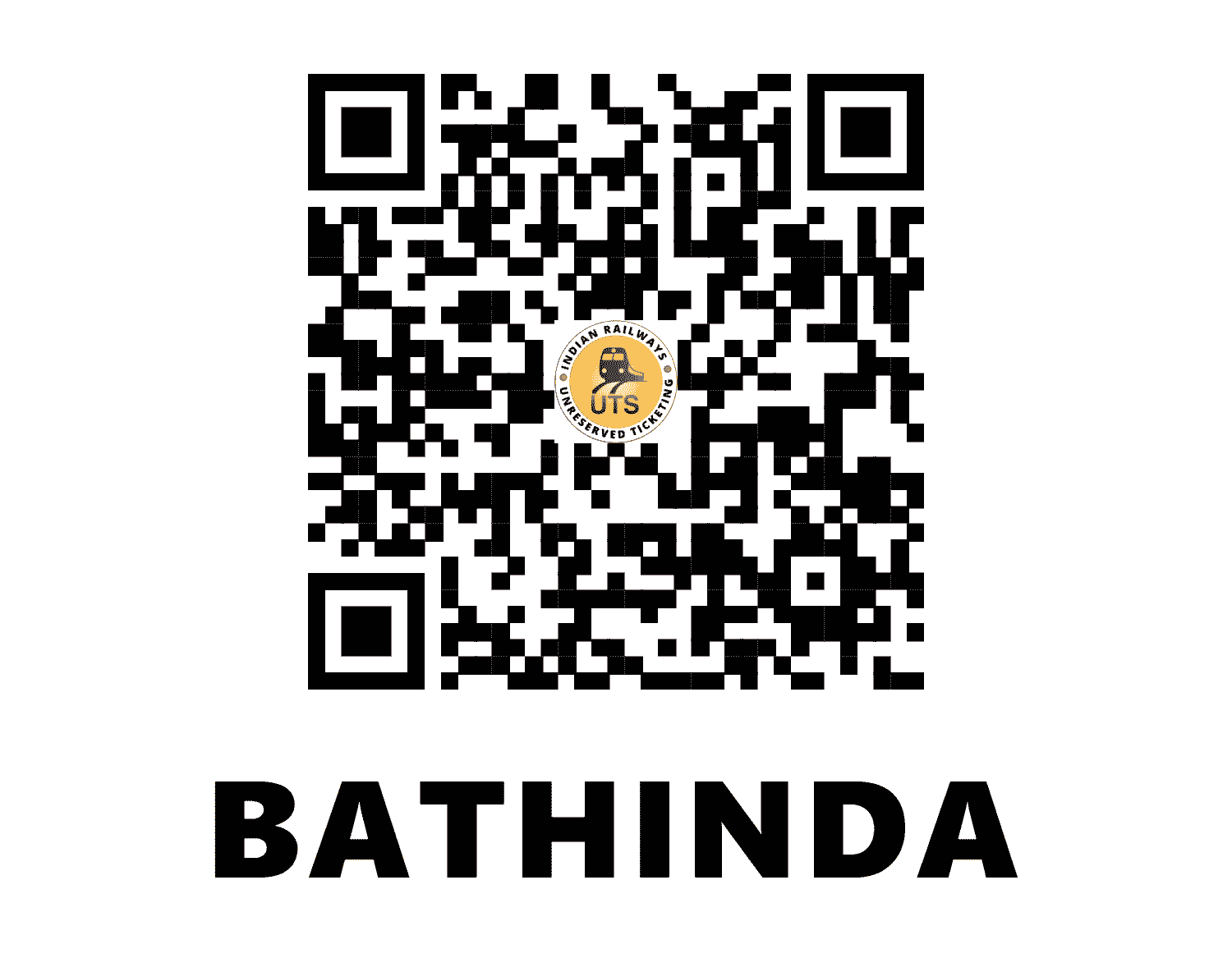 UTS QR Code for Bathinda - BTI