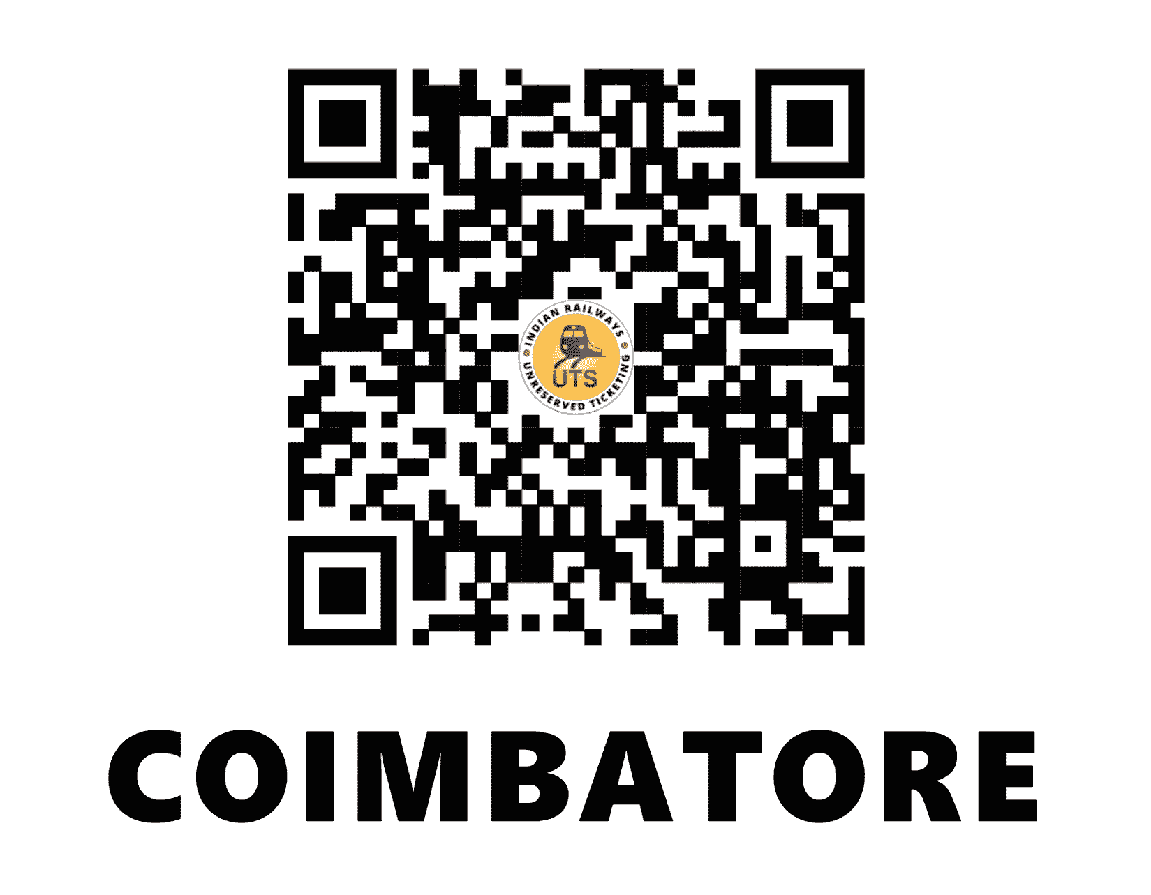 UTS QR Code for Coimbatore - CBE