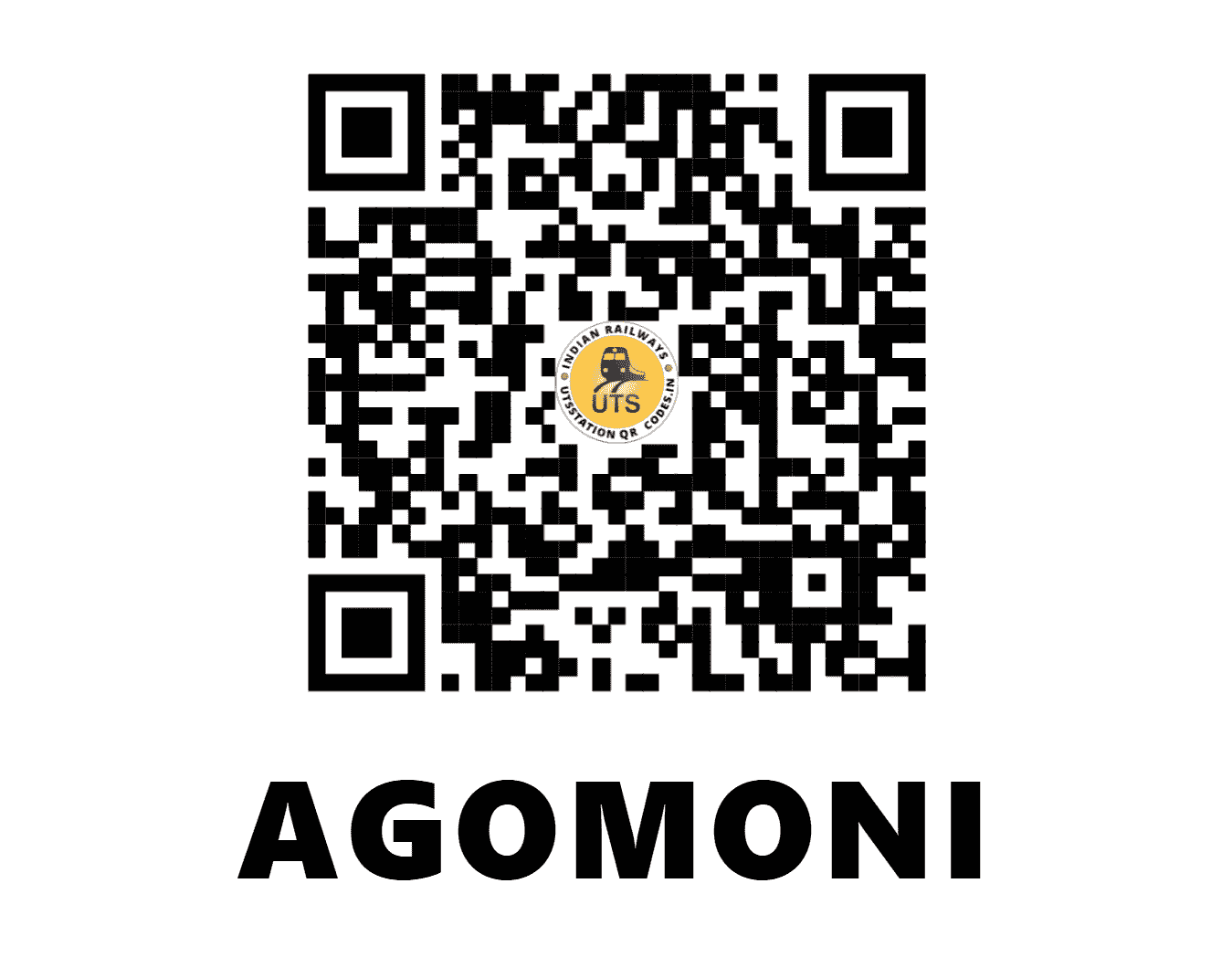 UTS QR Code for AGOMONI - AGMN - NF (ASSAM)