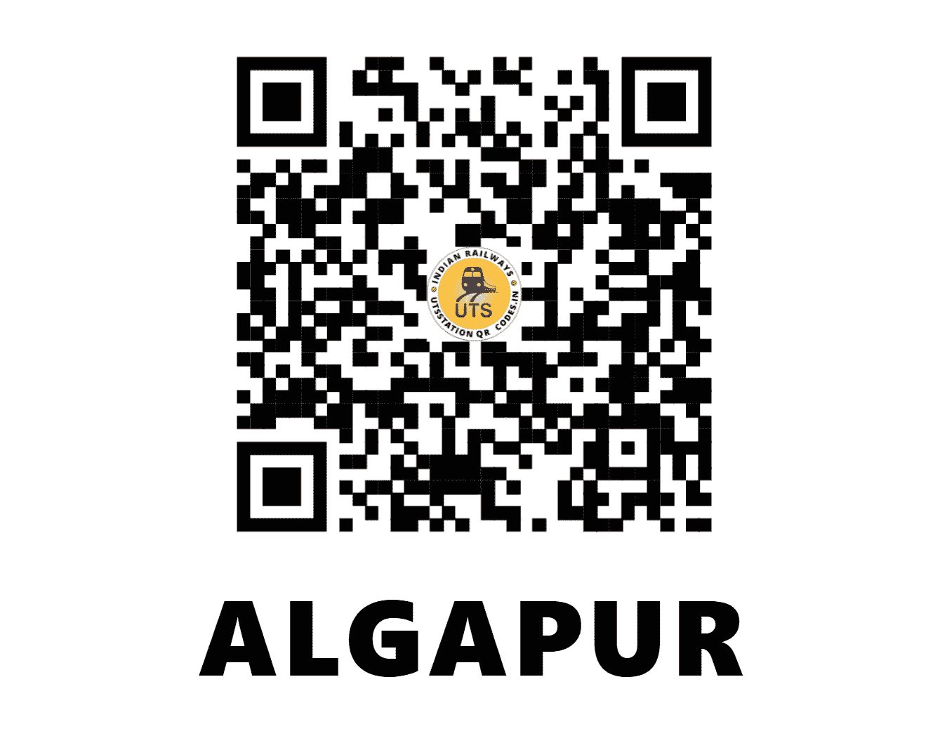 UTS QR Code for ALGAPUR - ALGP - NF (ASSAM)
