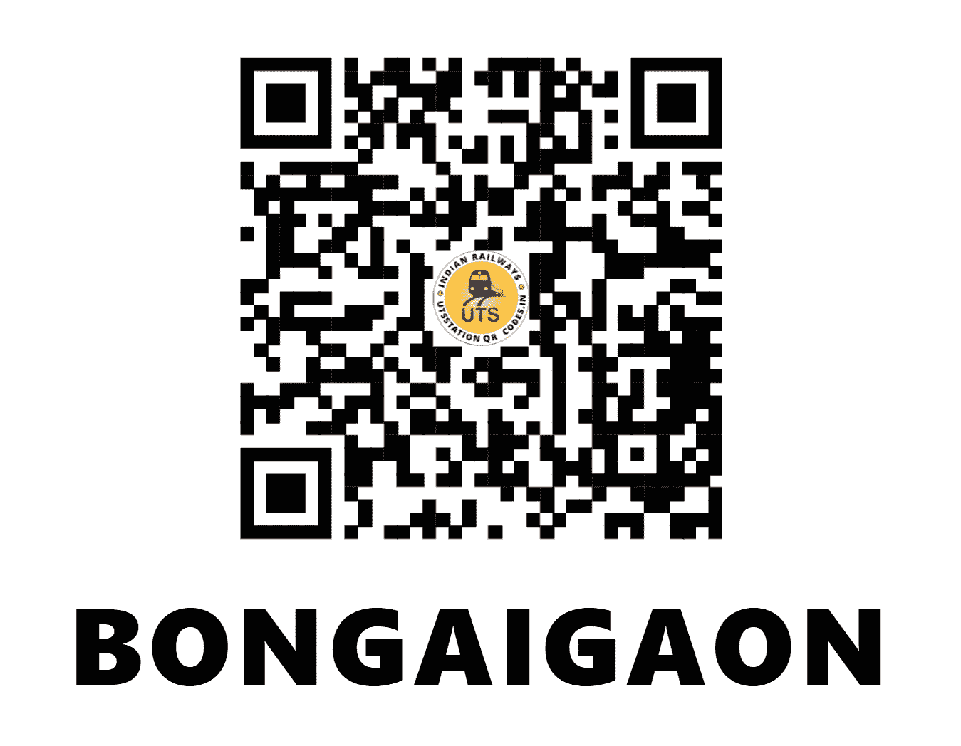UTS QR Code for BONGAIGAON - BNGN - NF (ASSAM)
