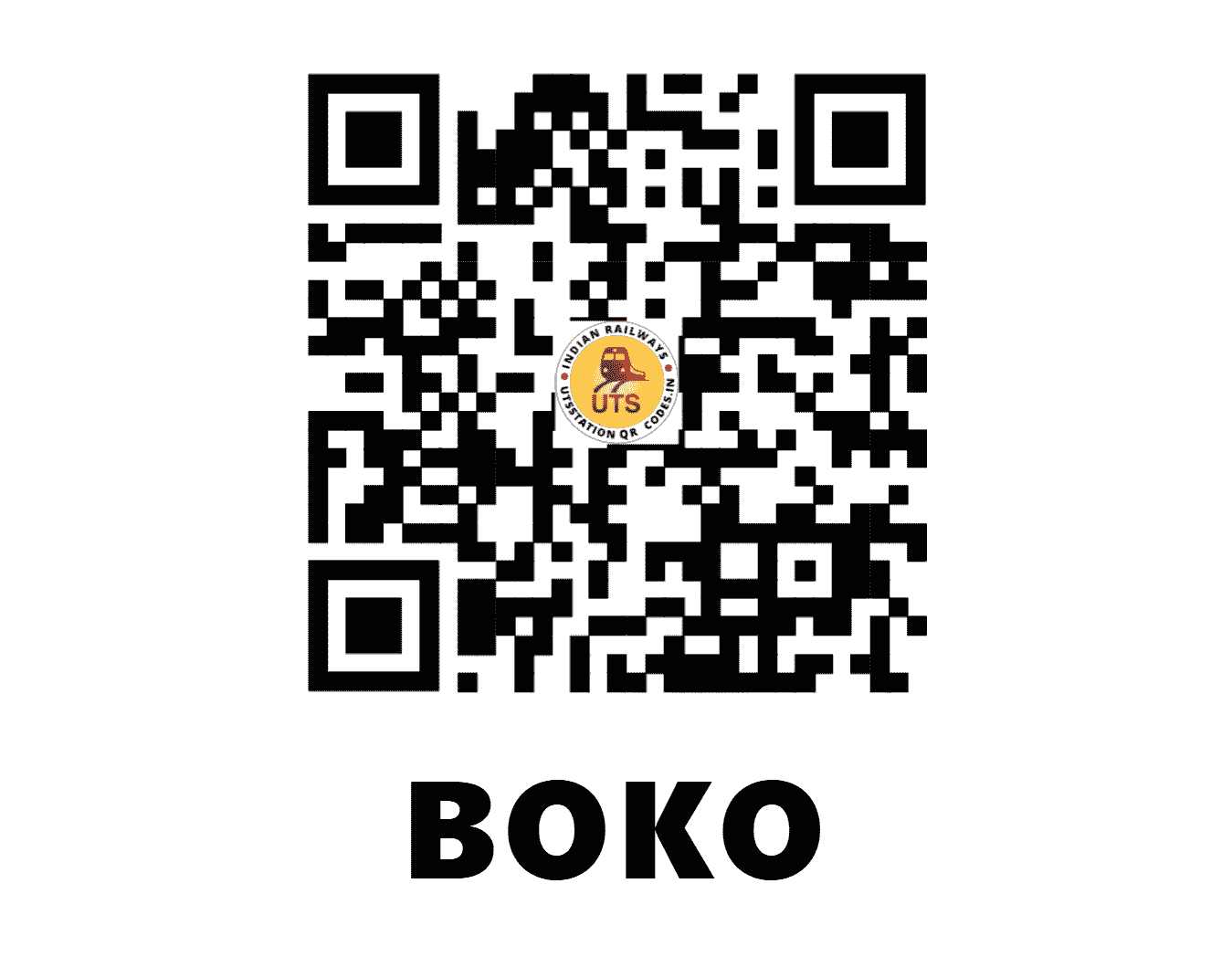 UTS QR Code for BOKO - BOKO - NF (ASSAM)