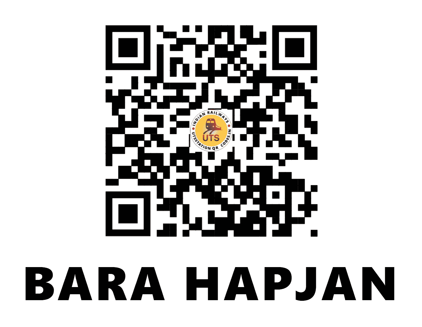 UTS QR Code for BARA HAPJAN - BPJ - NF (ASSAM)