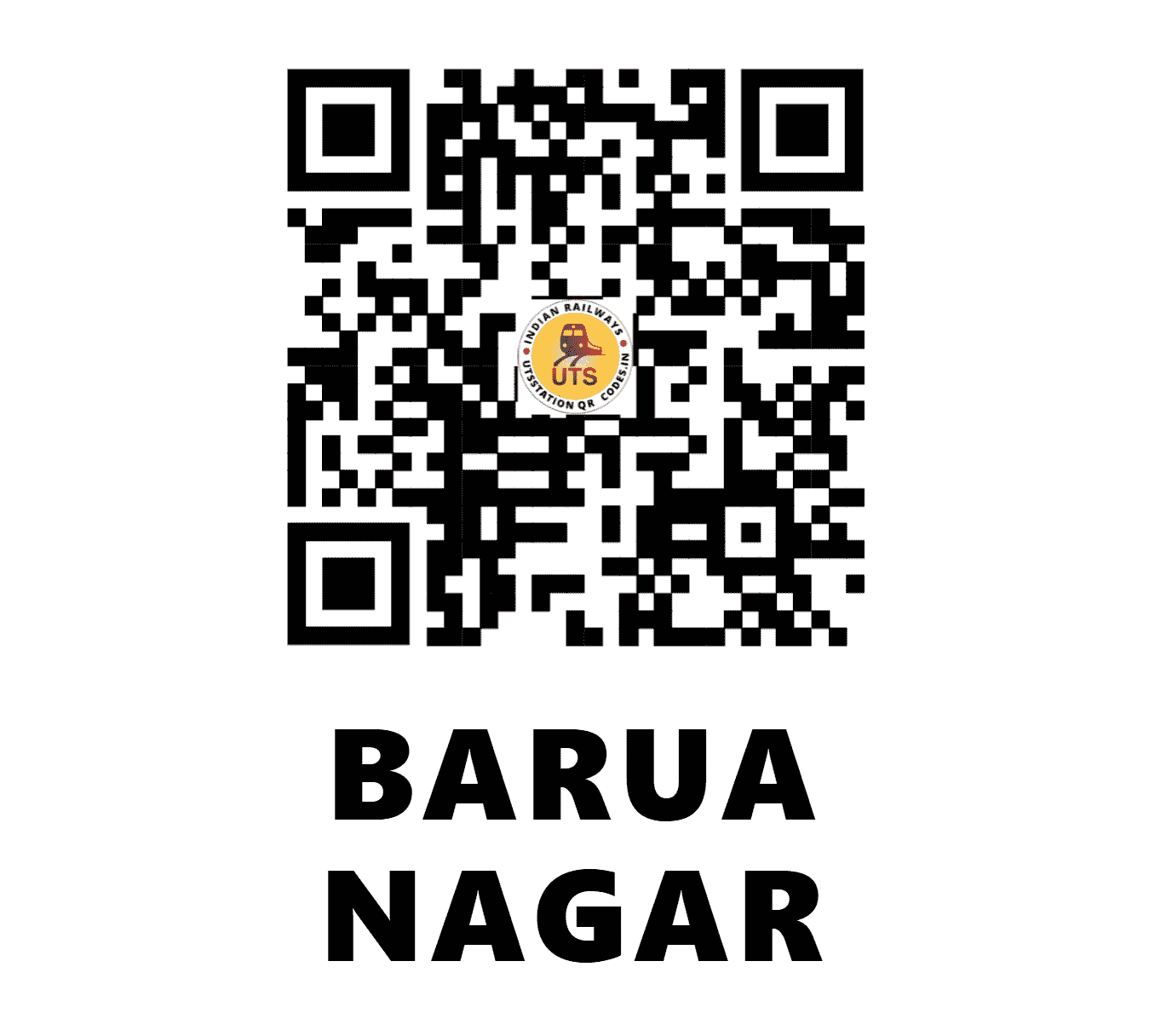 UTS QR Code for BARUA NAGAR - BRNR - NF (ASSAM)