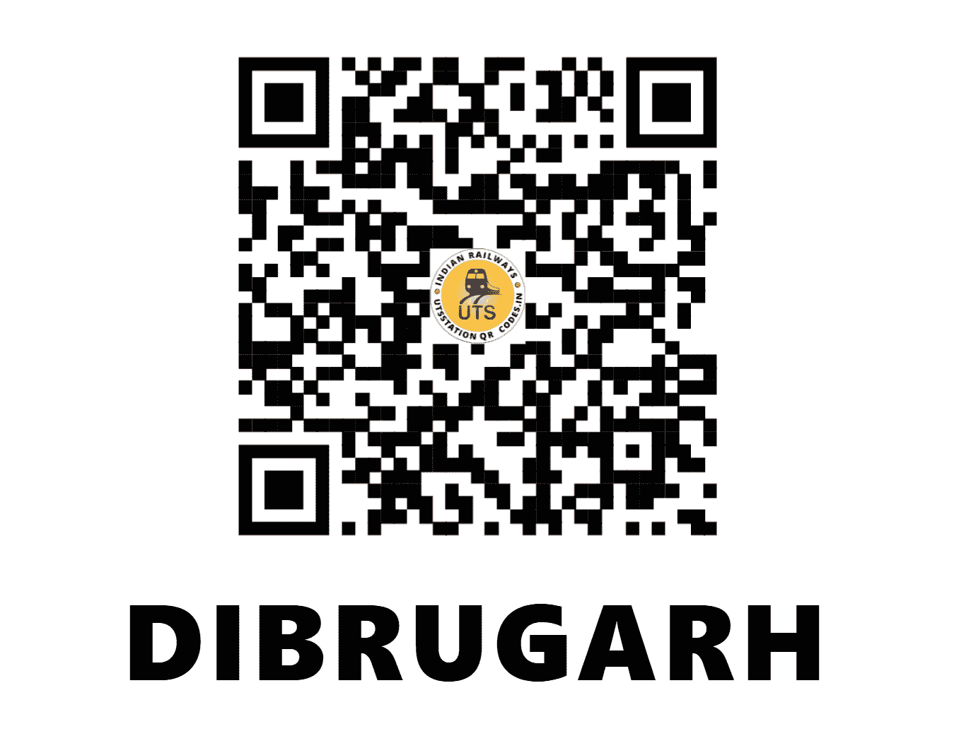 UTS QR Code for DIBRUGARH - DBRG - NF (ASSAM)