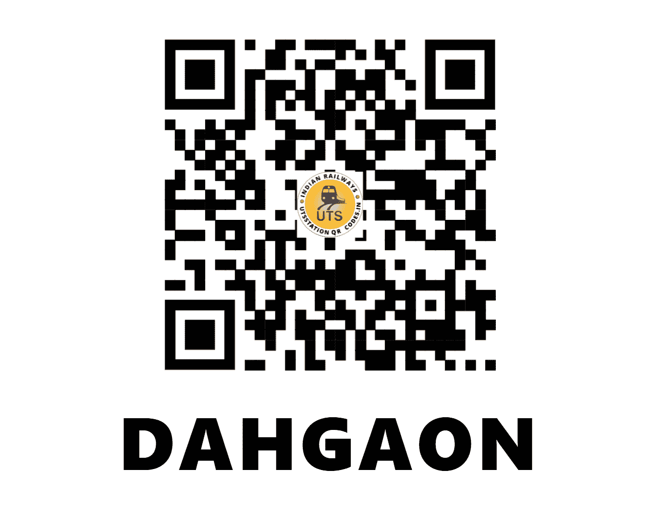 UTS QR Code for DAHGAON - DGX - NF (ASSAM)