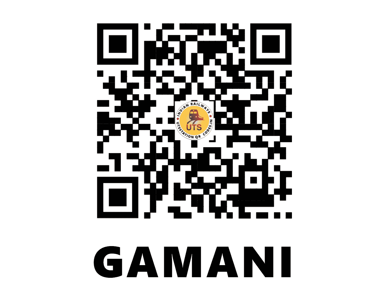 UTS QR Code for GAMANI - GAMN - NF (ASSAM)