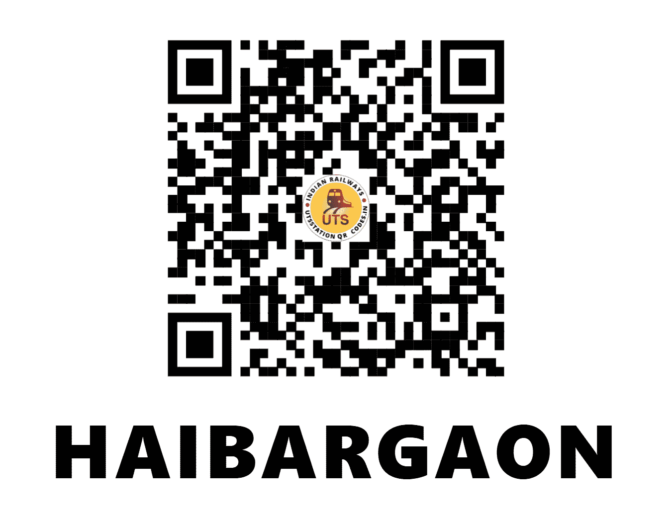 UTS QR Code for HAIBARGAON - HBN - NF (ASSAM)