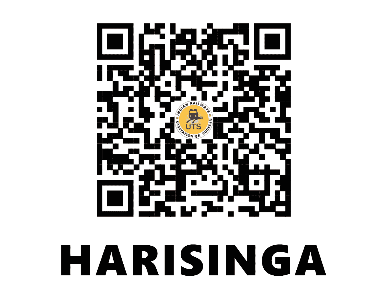 UTS QR Code for HARISINGA - HRSN - NF (ASSAM)