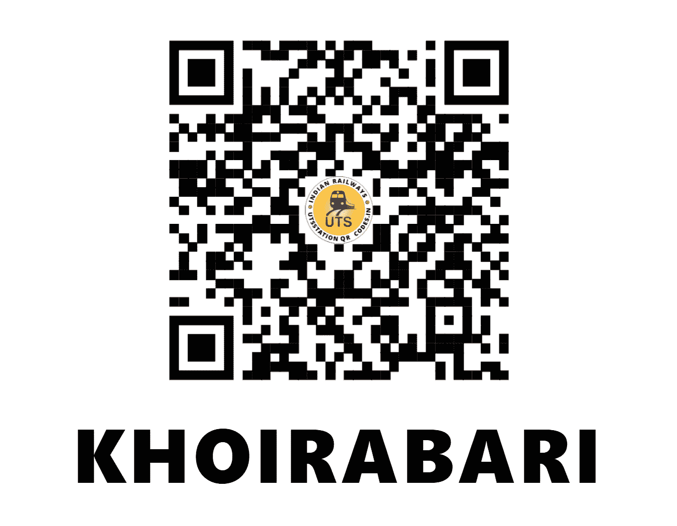 UTS QR Code for KHOIRABARI - KBY - NF (ASSAM)