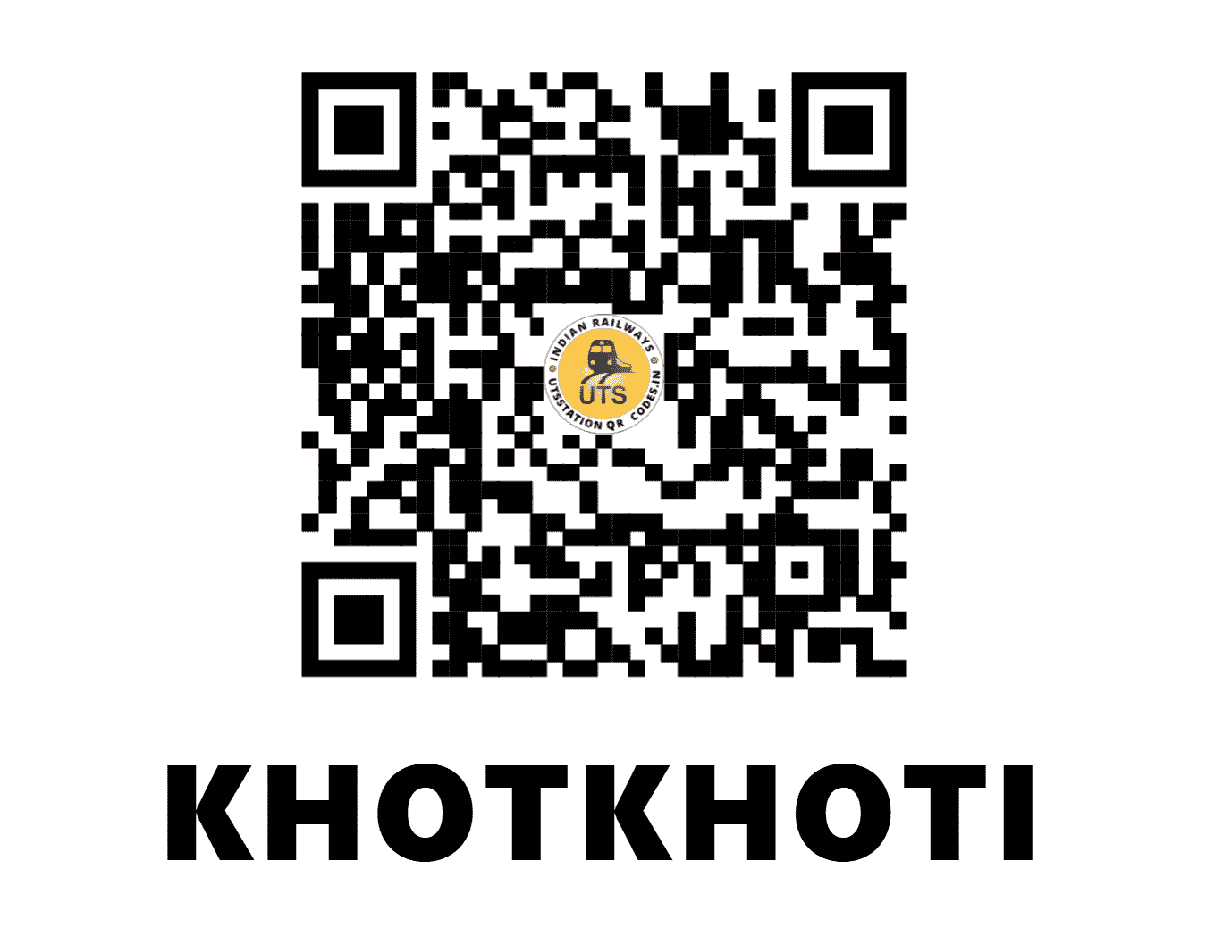 UTS QR Code for KHOTKHOTI - KHKT - NF (ASSAM)