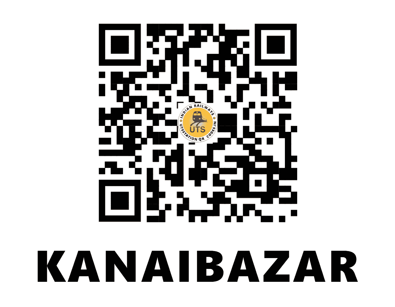 UTS QR Code for KANAIBAZAR - KNBR - NF (ASSAM)
