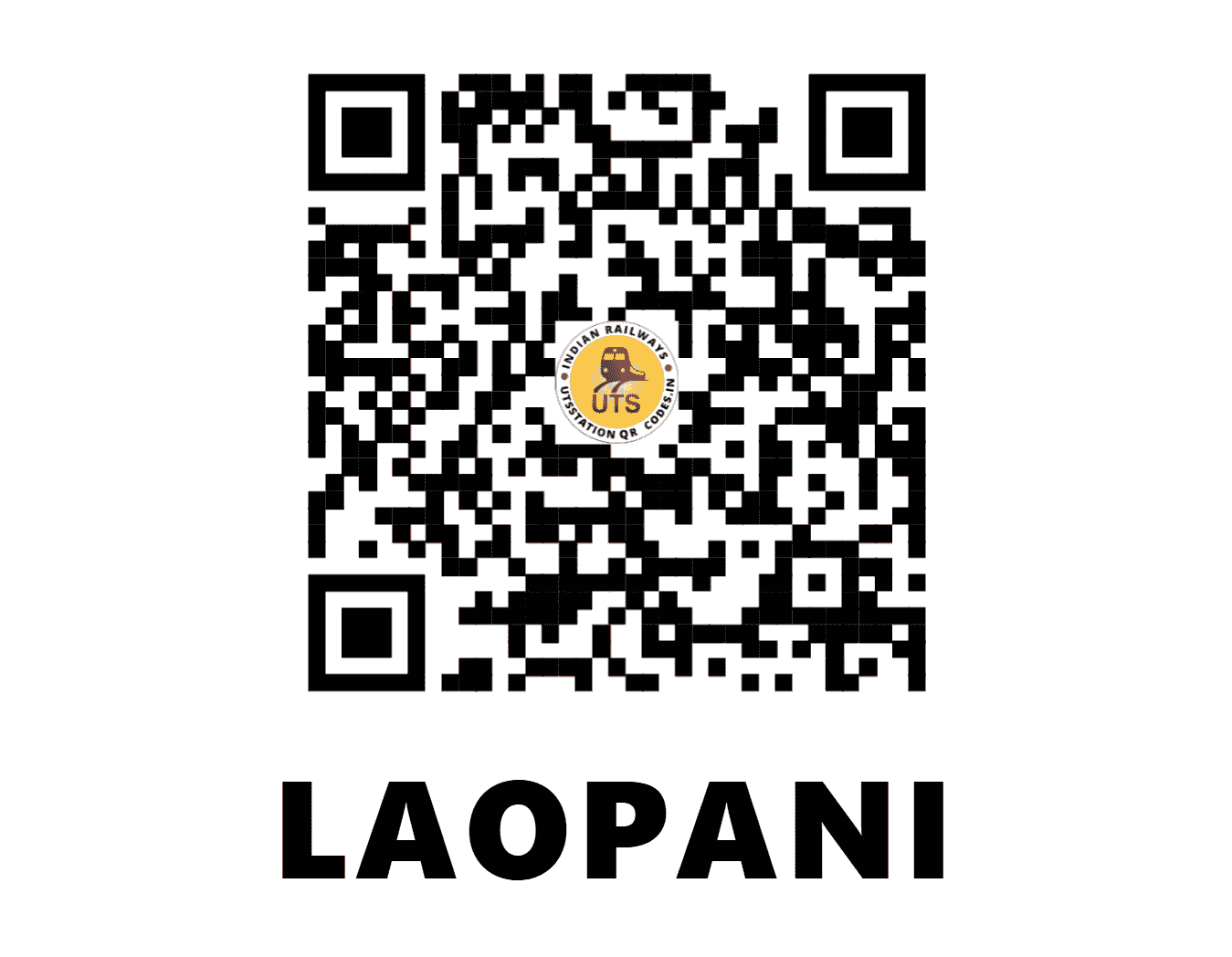 UTS QR Code for LAOPANI - LPN - NF (ASSAM)