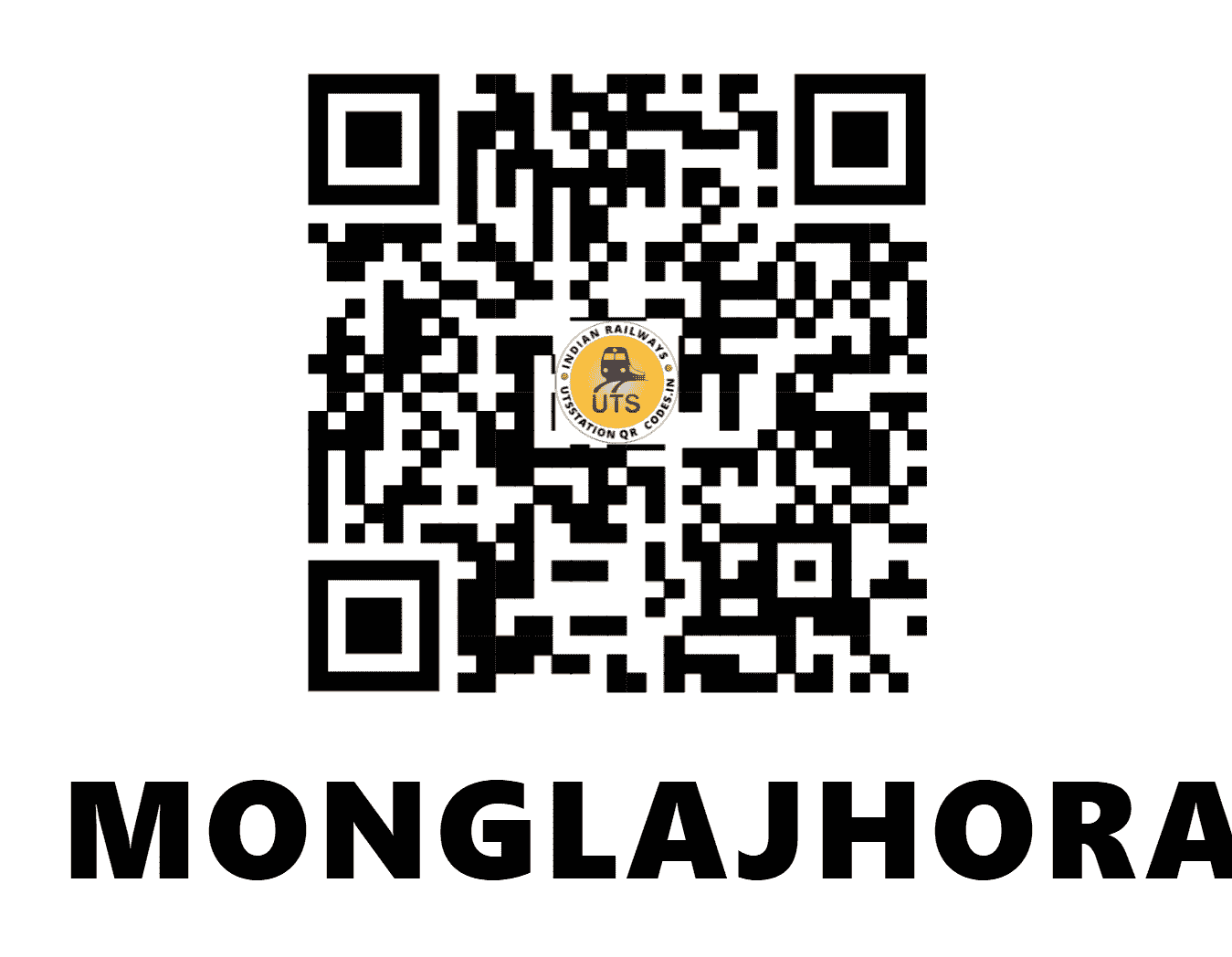 UTS QR Code for MONGLAJHORA - MONJ - NF (ASSAM)