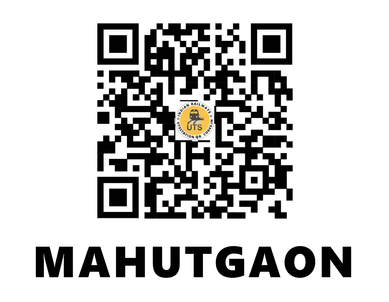 UTS QR Code for MAHUTGAON - MUGN - NF (ASSAM)
