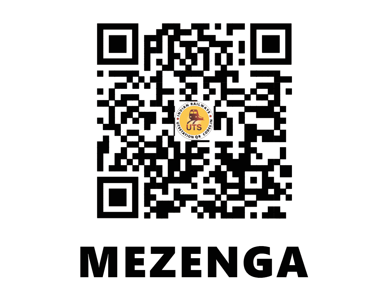 UTS QR Code for MEZENGA - MZA - NF (ASSAM)