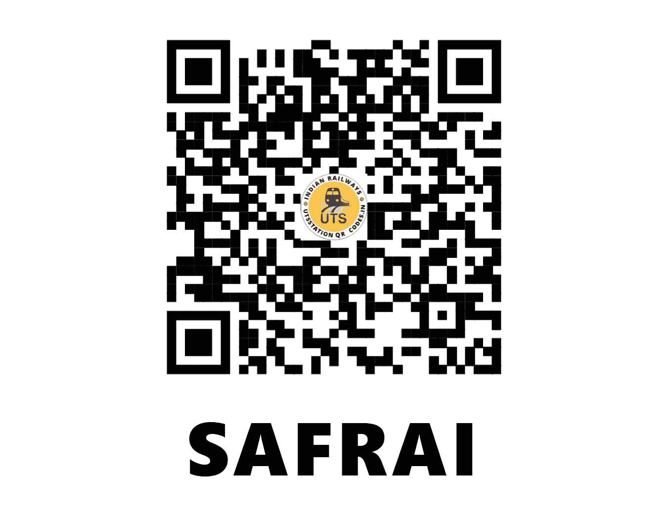 UTS QR Code for SAFRAI - SFR - NF (ASSAM)