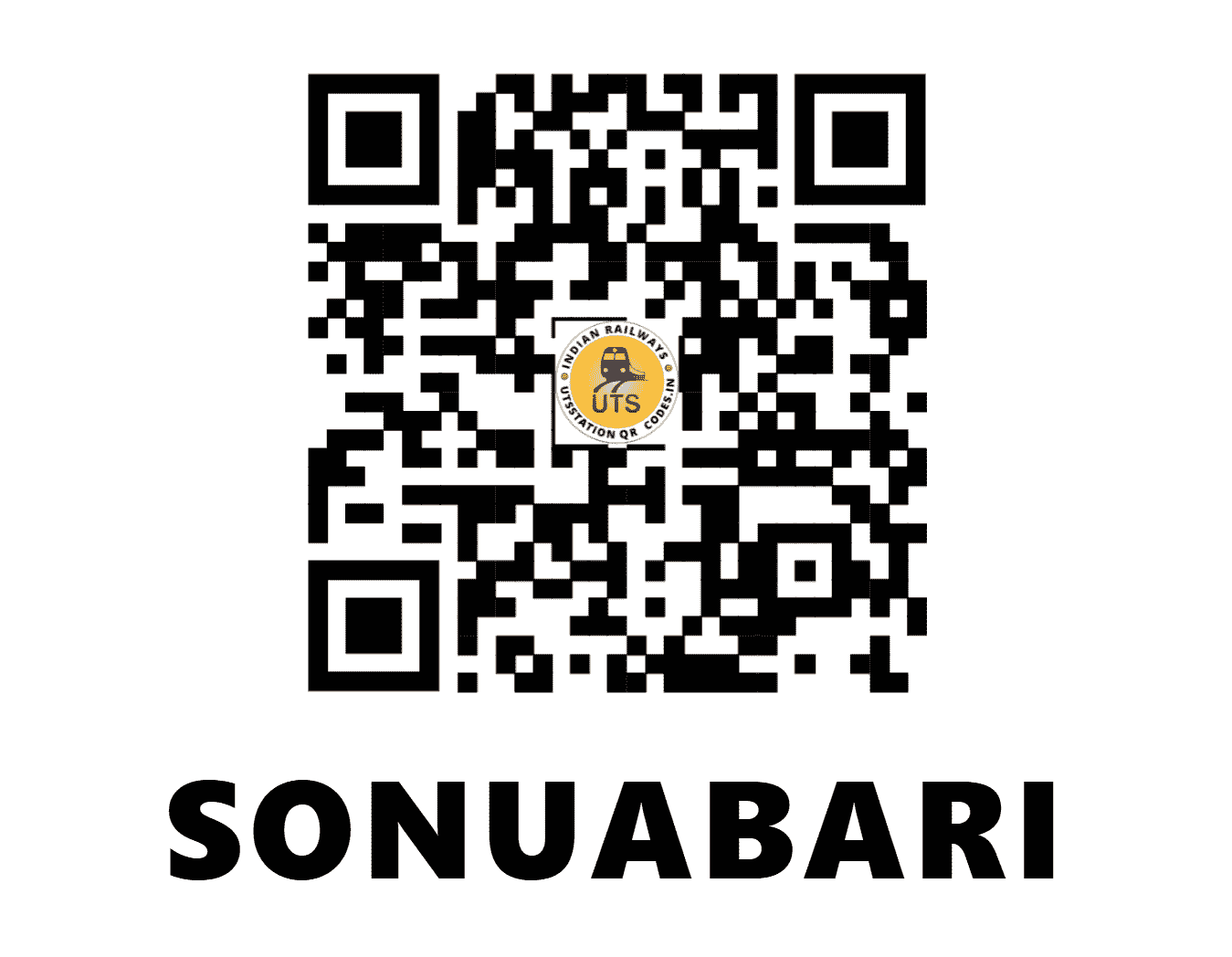 UTS QR Code for SONUABARI - SNBR - NF (ASSAM)
