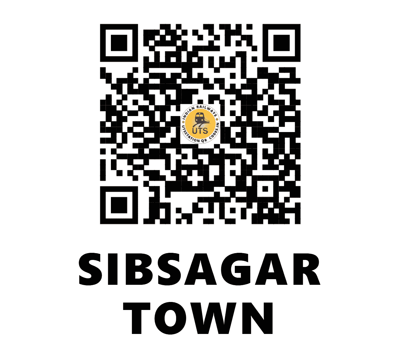 UTS QR Code for SIBSAGAR TOWN - SRTN - NF (ASSAM)