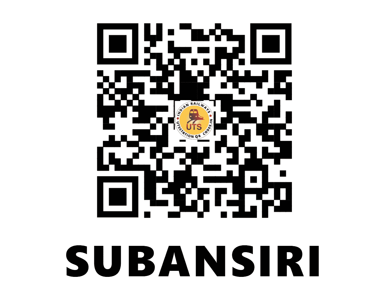 UTS QR Code for SUBANSIRI - SUZ - NF (ASSAM)