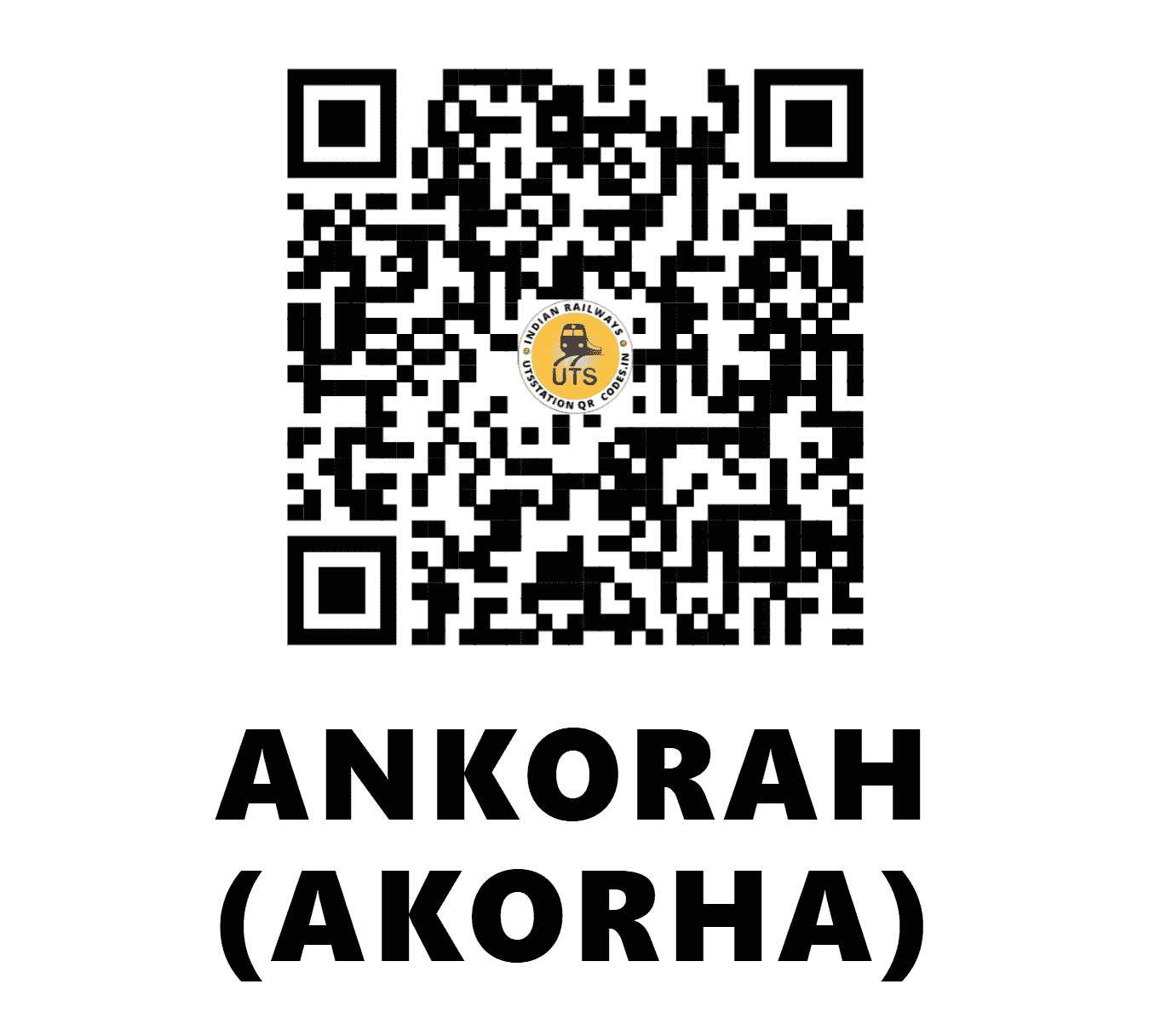 UTS QR Code for ANKORAH (AKORHA) - ANH - EC (BIHAR)