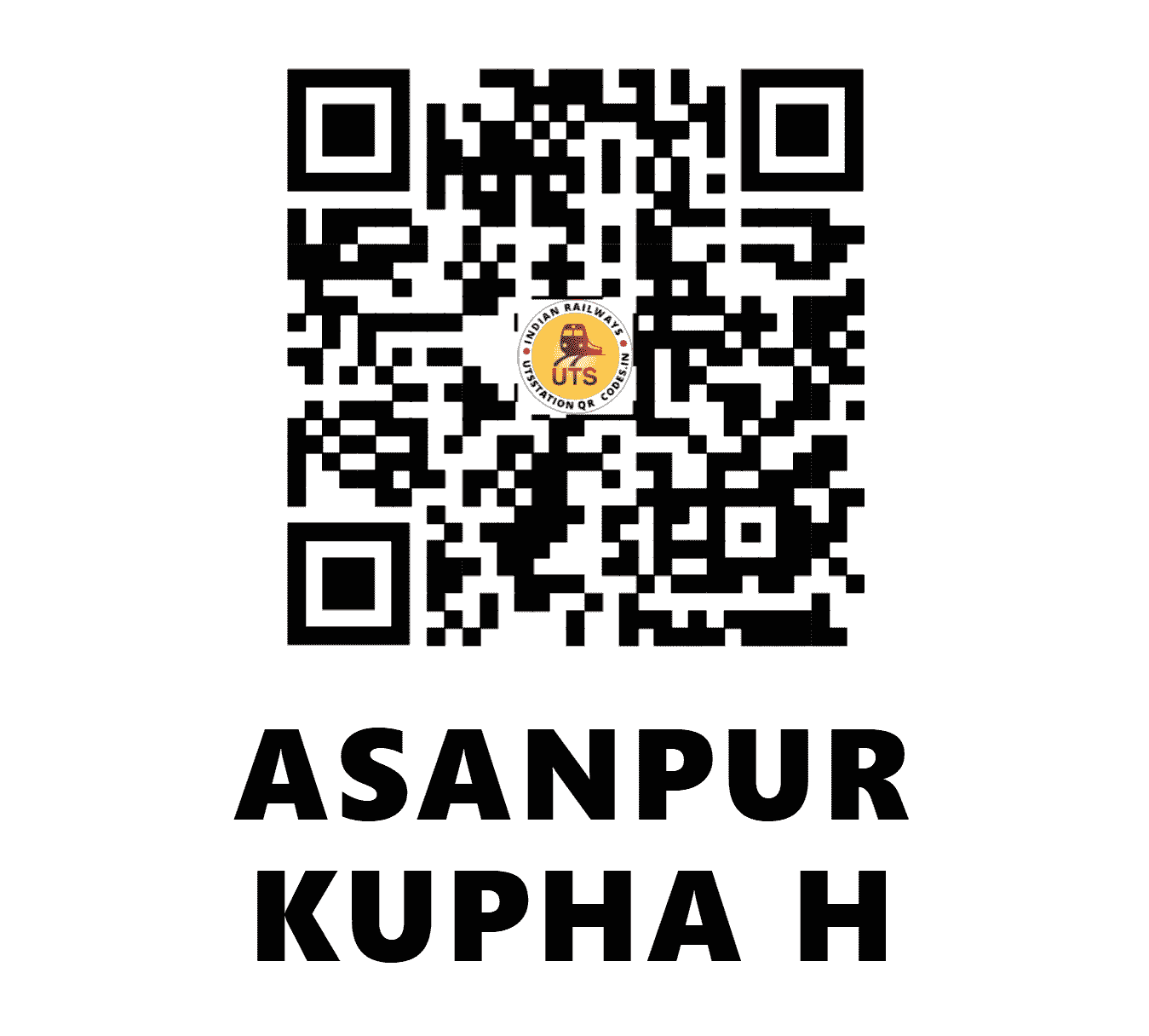 UTS QR Code for ASANPUR KUPHA H - APKH - EC (BIHAR)