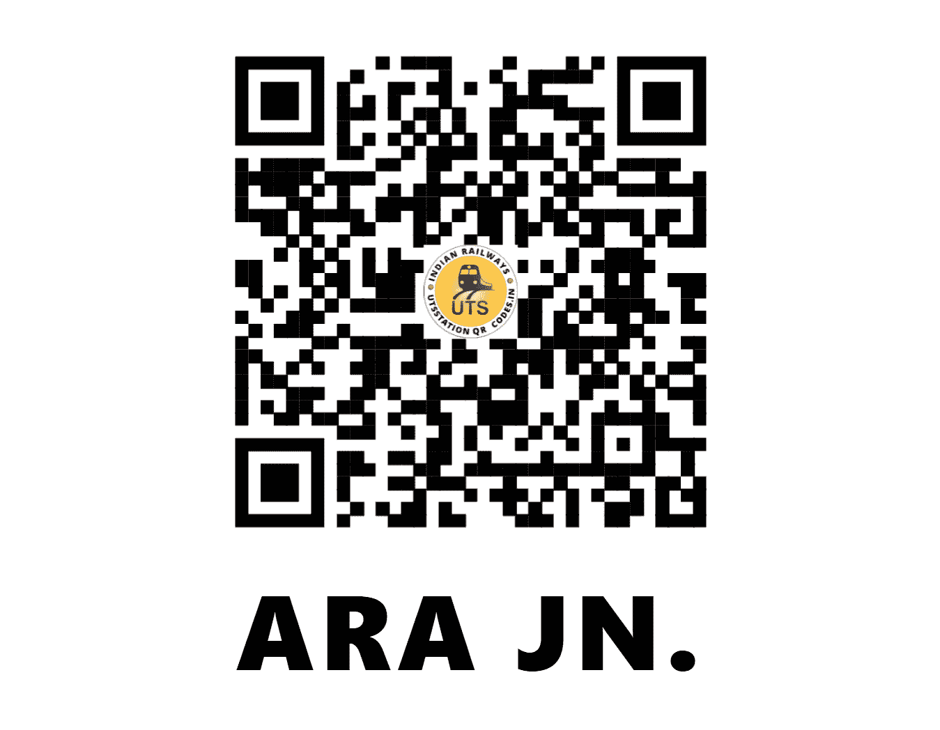 UTS QR Code for ARA JN. - ARA - EC (BIHAR)
