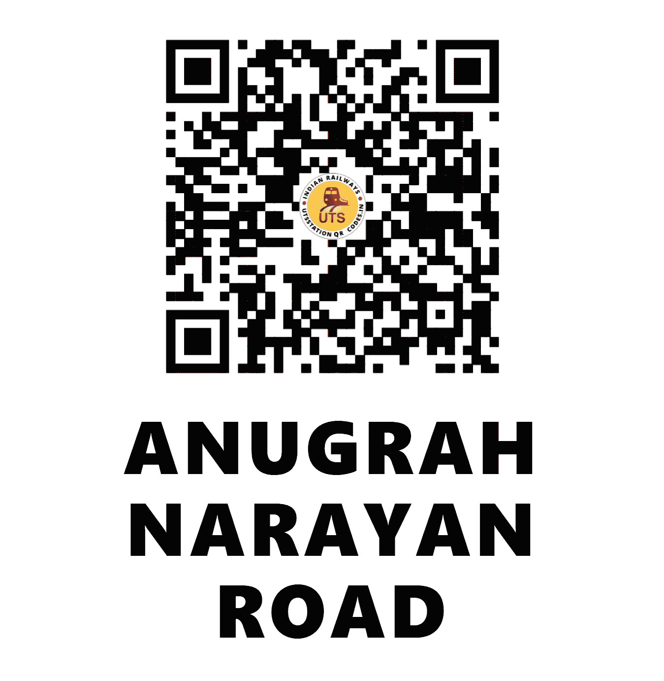 UTS QR Code for ANUGRAH NARAYAN ROAD - AUBR - EC (BIHAR)
