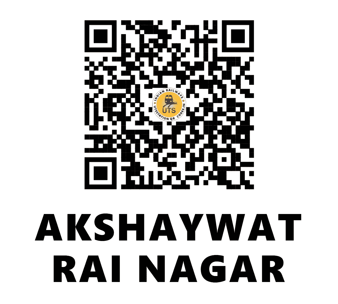 UTS QR Code for AKSHAYWAT RAI NAGAR - AYRN - EC (BIHAR)