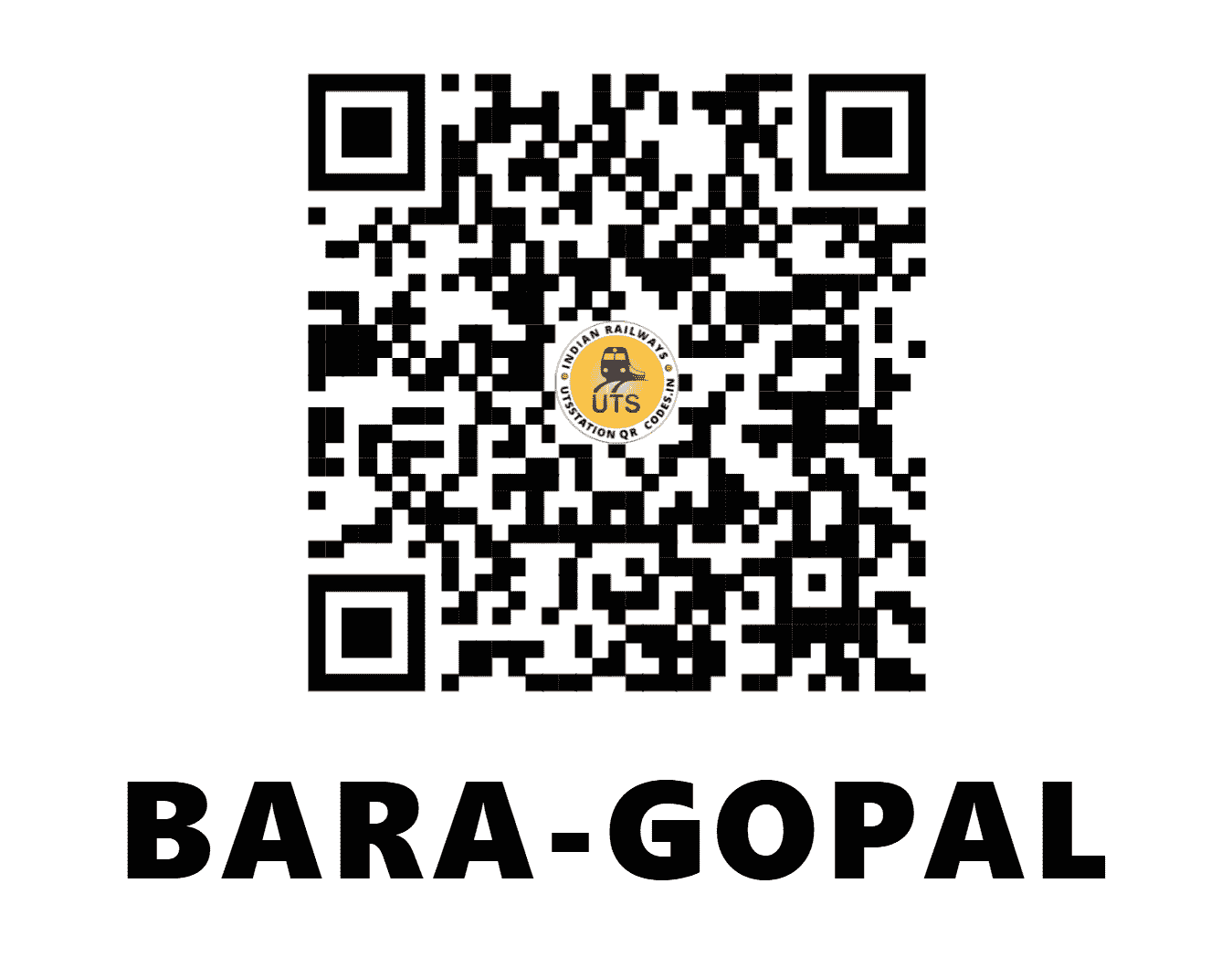 UTS QR Code for BARA-GOPAL - BAGL - EC (BIHAR)
