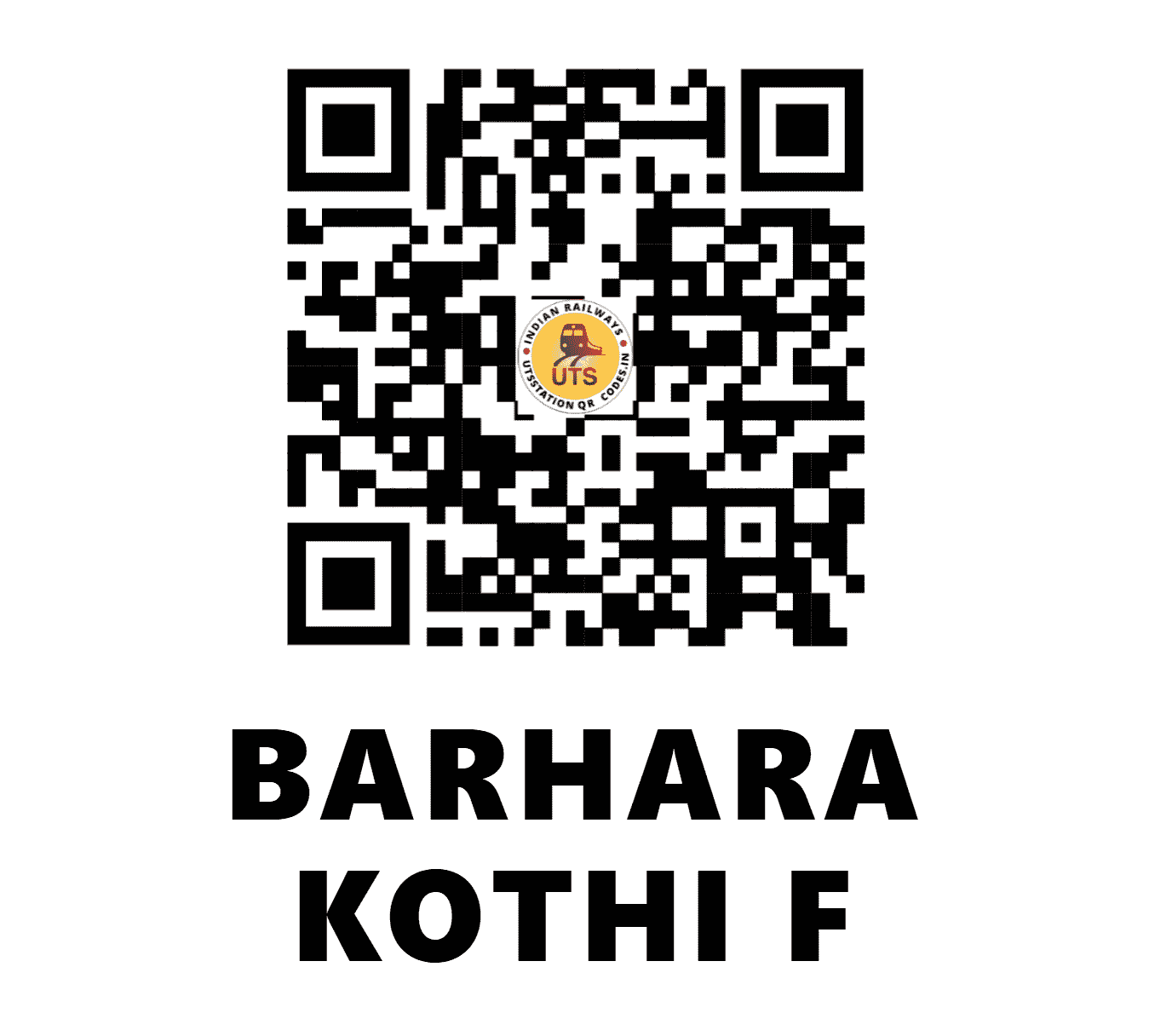 UTS QR Code for BARHARA KOTHI F - BAKT - EC (BIHAR)