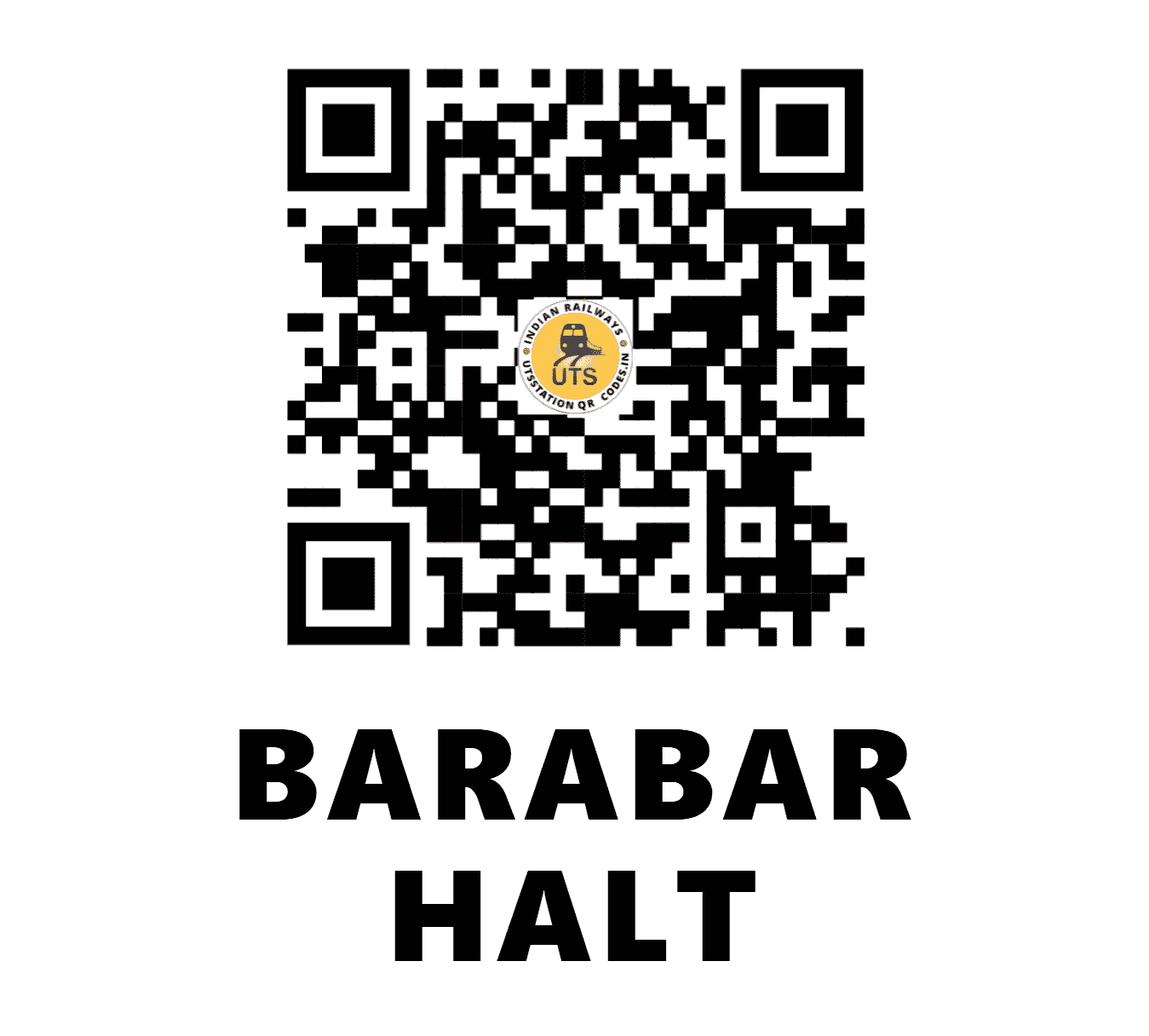 UTS QR Code for BARABAR HALT - BBHT - EC (BIHAR)