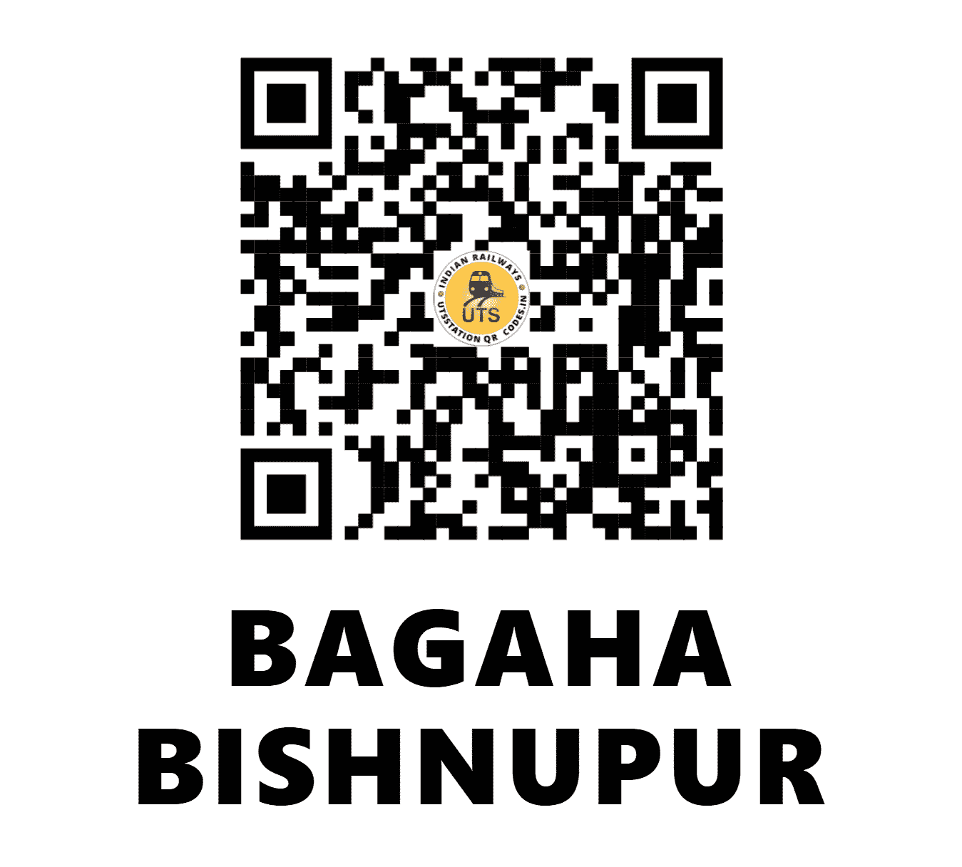 UTS QR Code for BAGAHA BISHNUPUR - BCJ - EC (BIHAR)