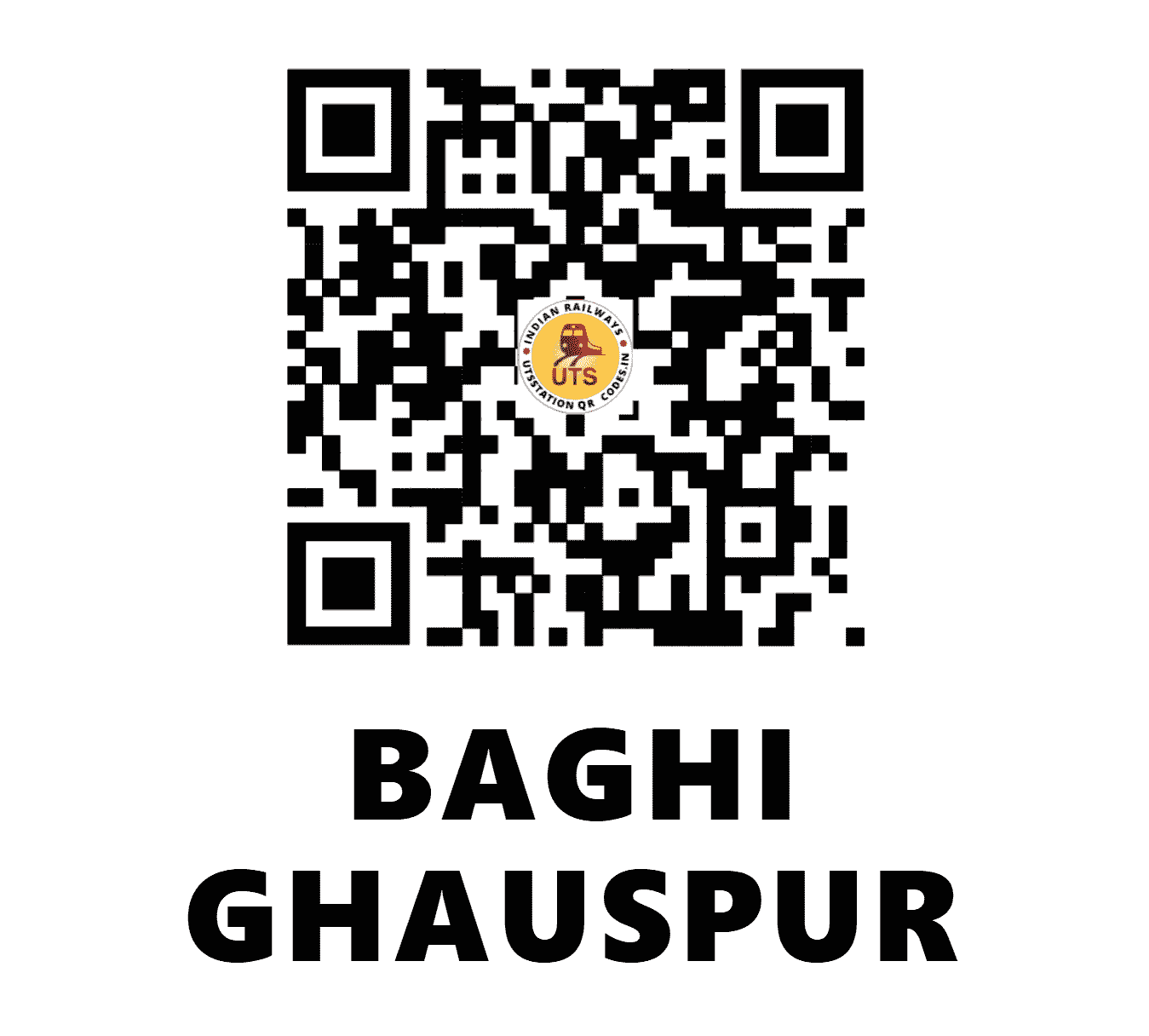 UTS QR Code for BAGHI GHAUSPUR - BFX - EC (BIHAR)
