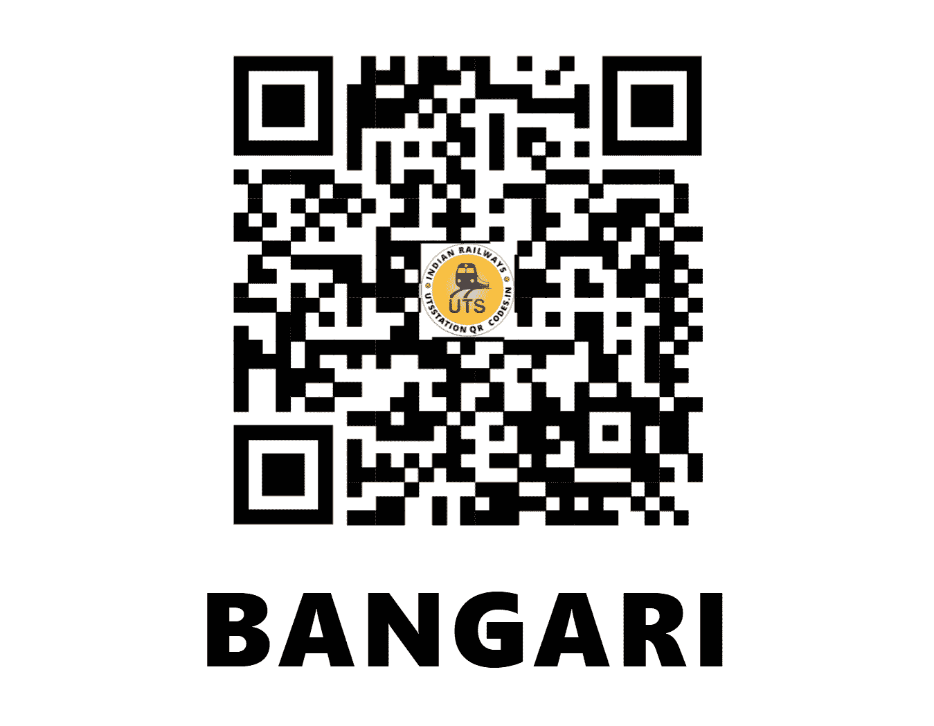 UTS QR Code for BANGARI - BGAR - EC (BIHAR)