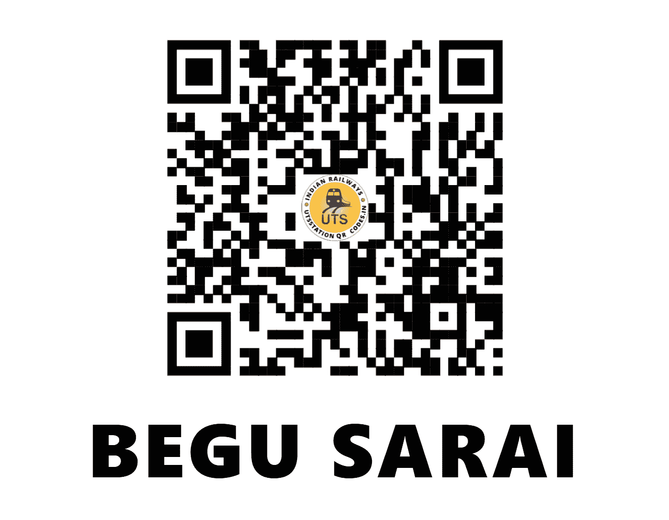 UTS QR Code for BEGU SARAI - BGS - EC (BIHAR)