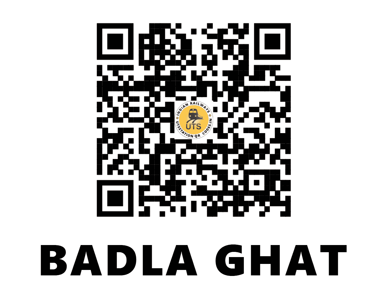 UTS QR Code for BADLA GHAT - BHB - EC (BIHAR)