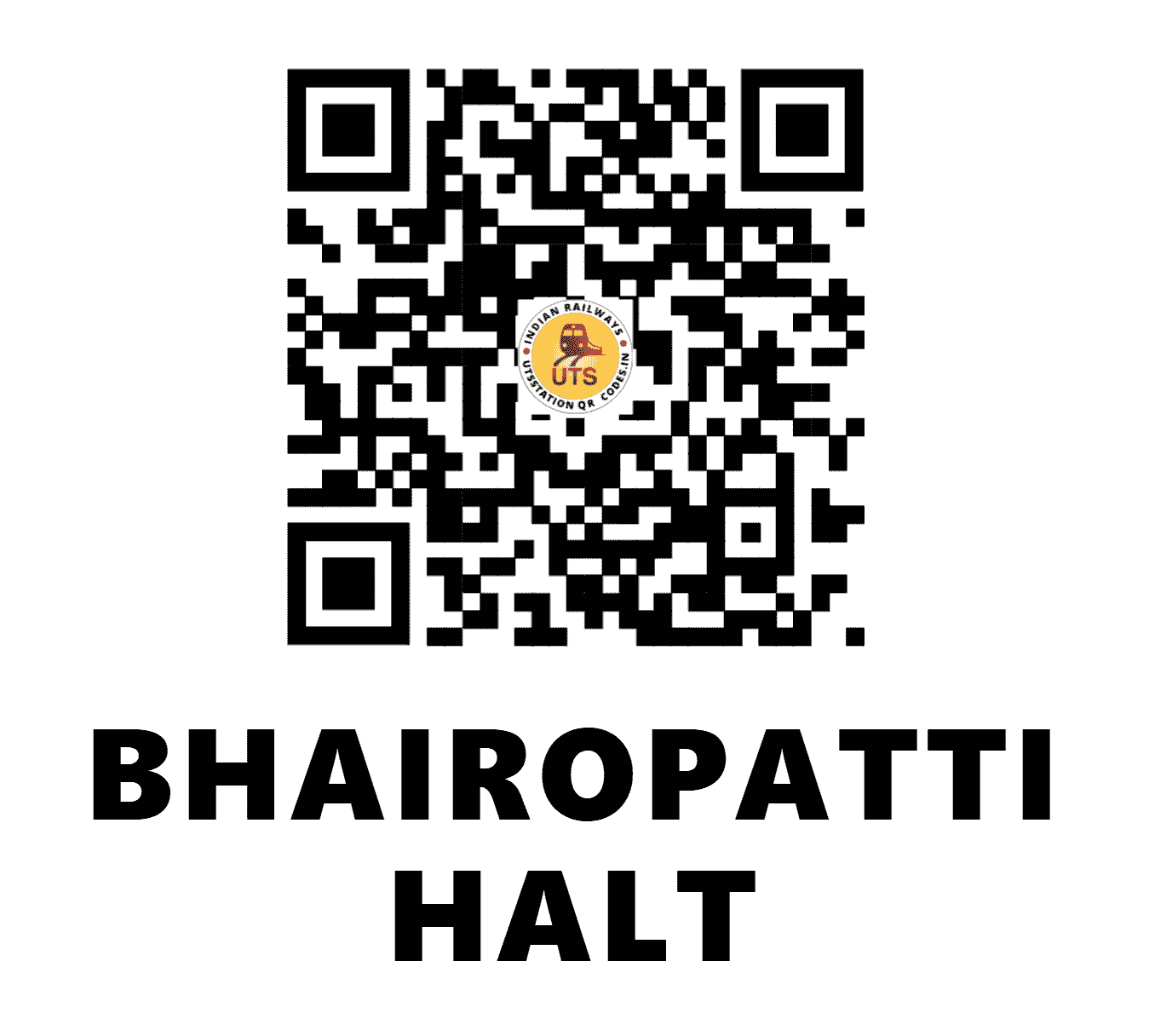 UTS QR Code for BHAIROPATTI HALT - BHTH - EC (BIHAR)