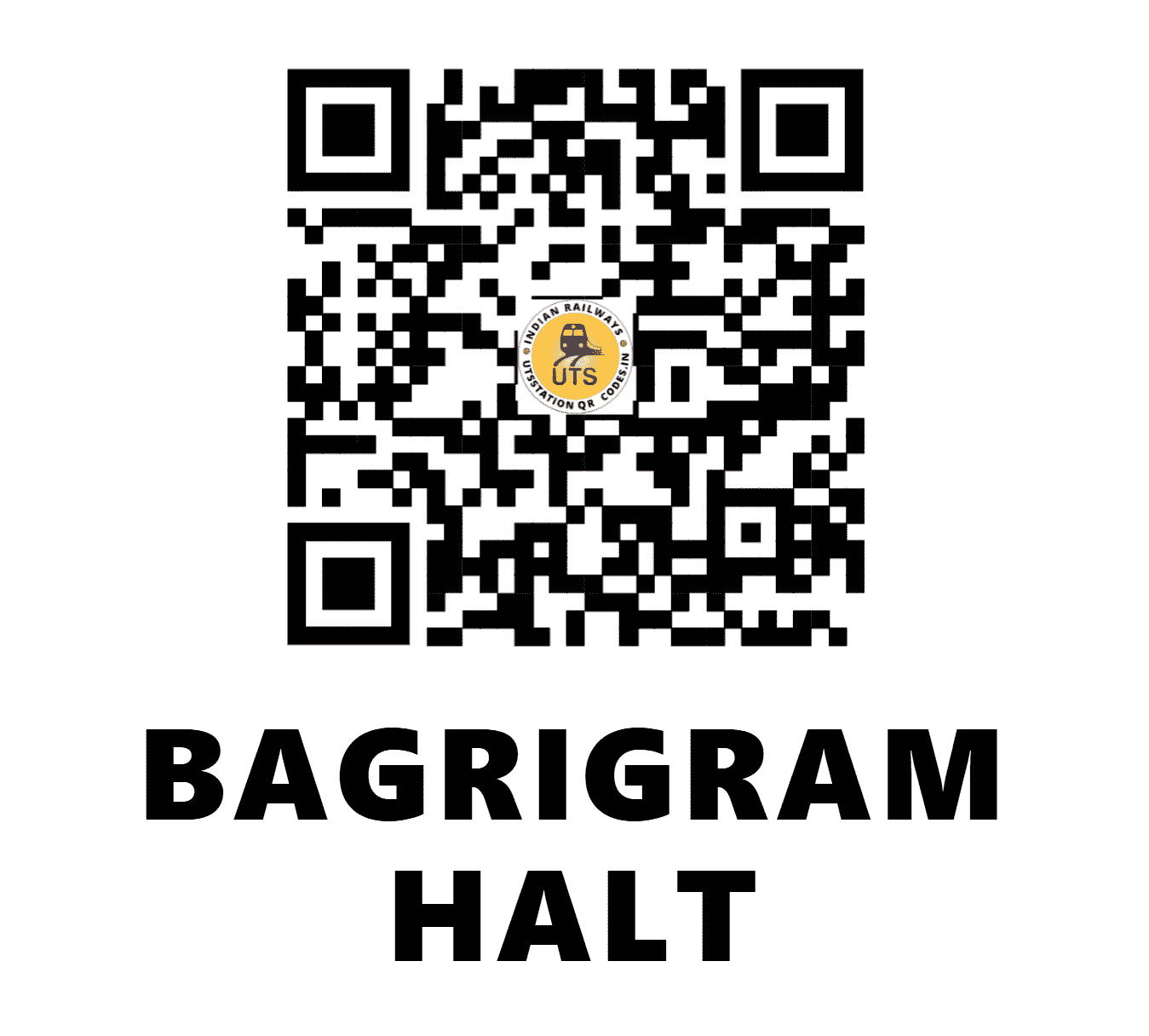 UTS QR Code for BAGRIGRAM HALT - BIGH - EC (BIHAR)