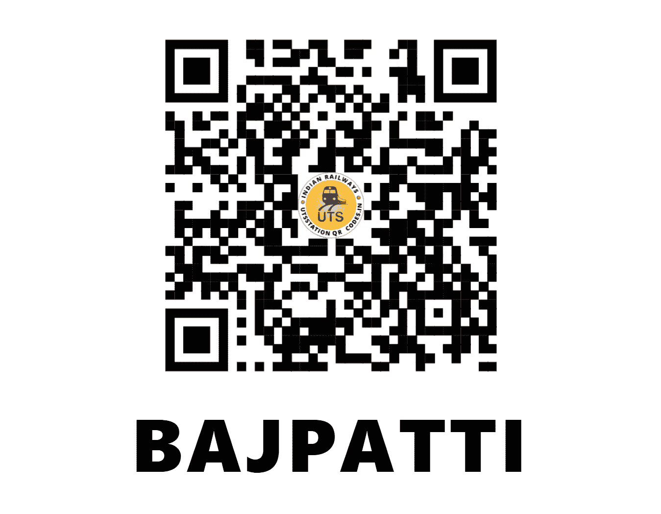 UTS QR Code for BAJPATTI - BJT - EC (BIHAR)