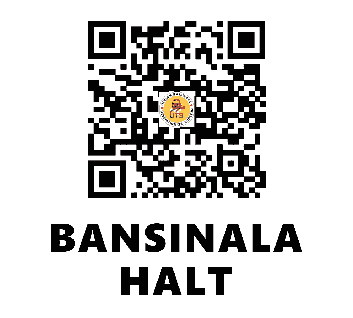UTS QR Code for BANSINALA HALT - BNSL - EC (BIHAR)