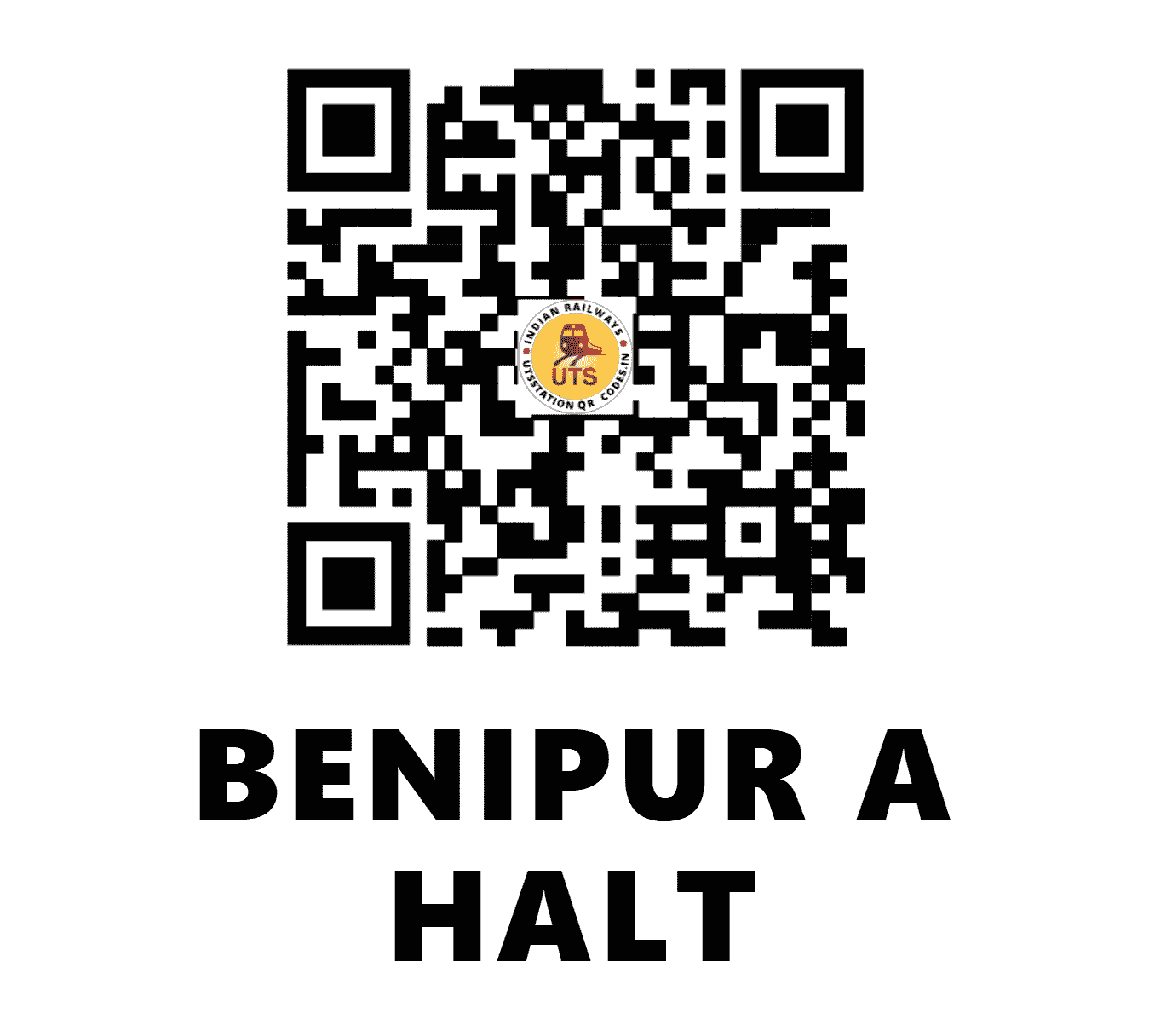 UTS QR Code for BENIPUR A HALT - BPAH - EC (BIHAR)
